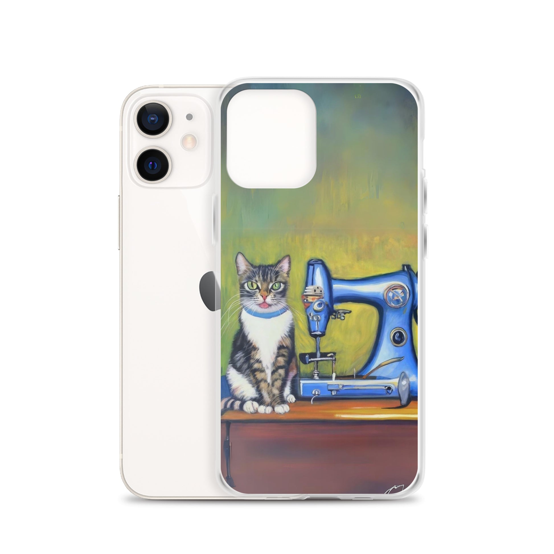 iPhone® "Sewing Cats" Clear Phone Case Design – The Perfect Gift for People who Love to Sew