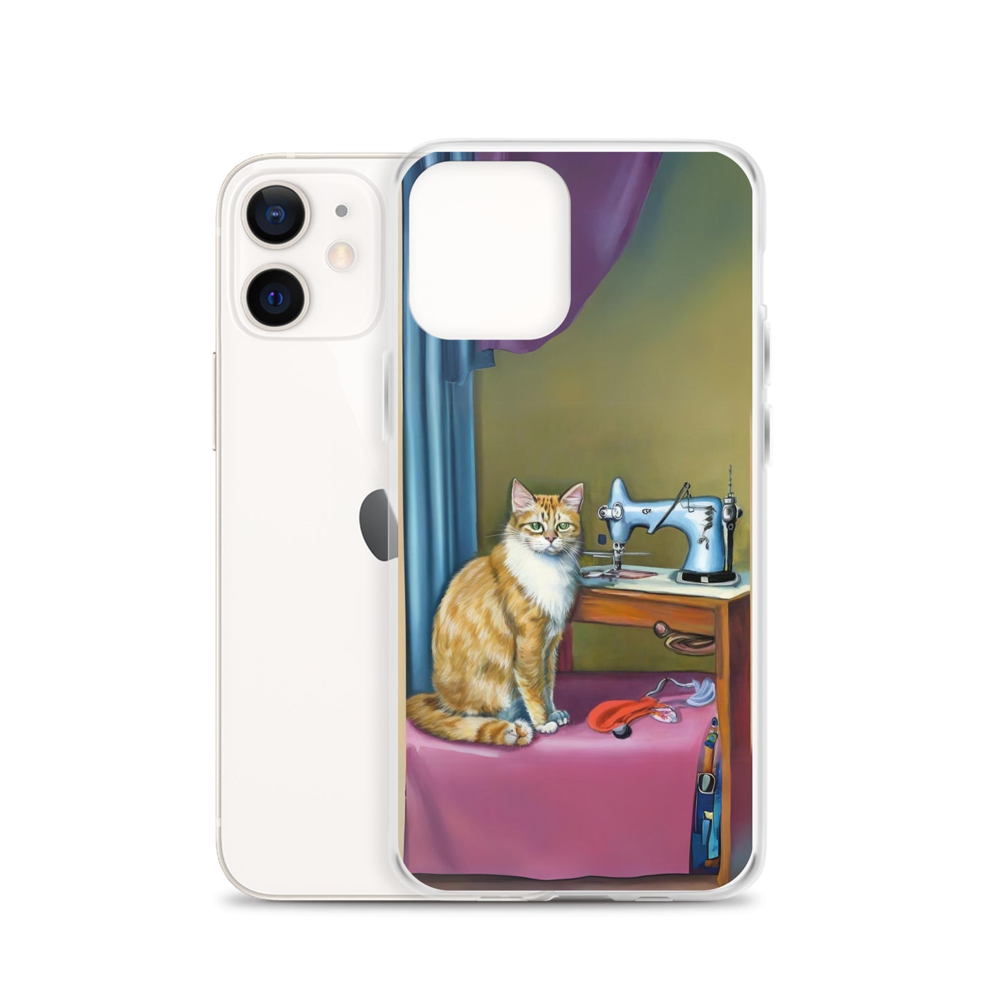 iPhone® "Sewing Cats" Clear Phone Case Design – The Perfect Gift for People who Love to Sew