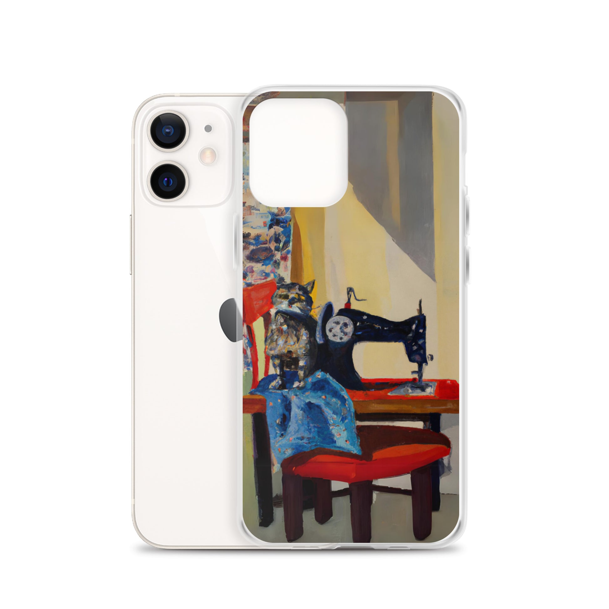 iPhone® "Sewing Cats" Clear Phone Case Design – The Perfect Gift for People who Love to Sew