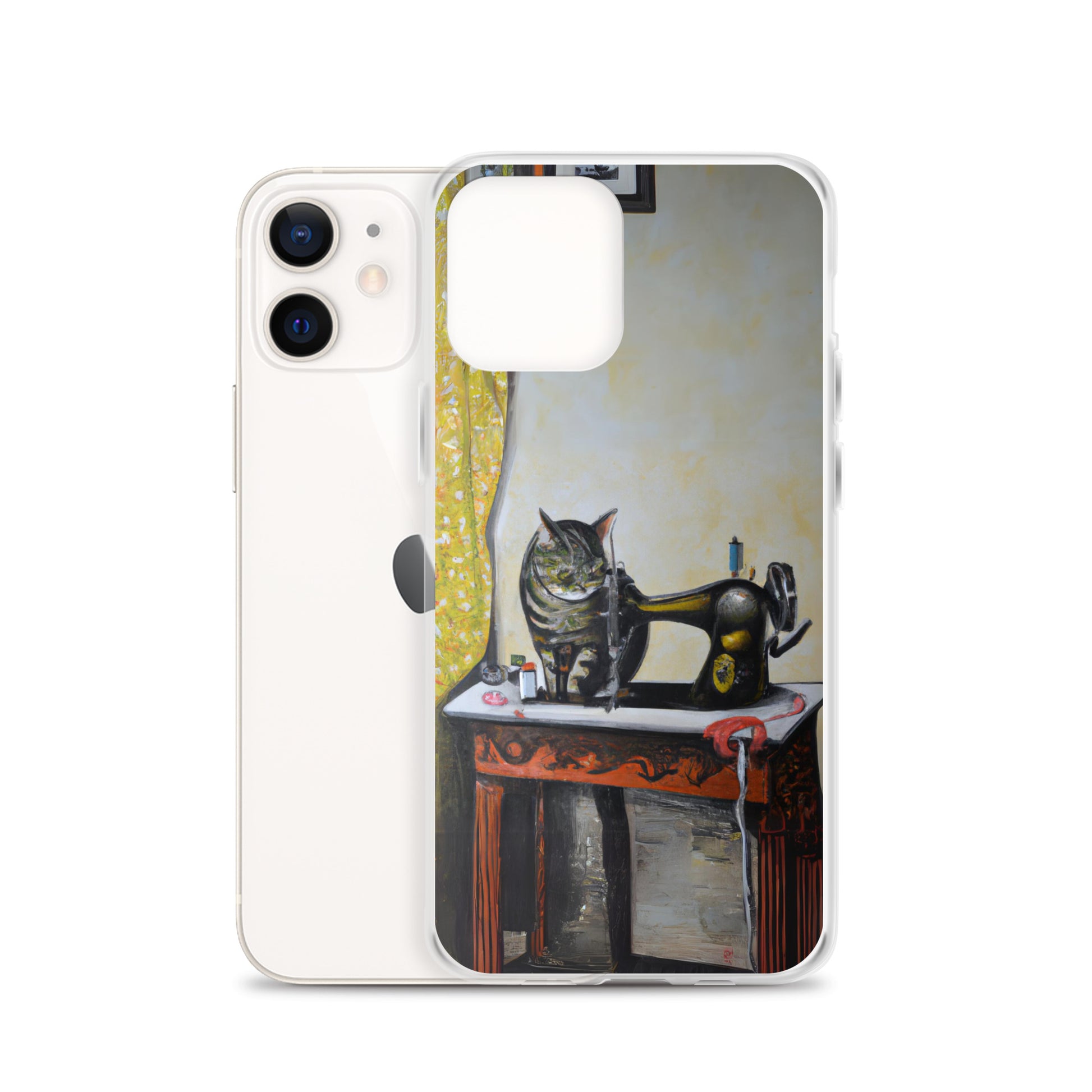 iPhone® "Sewing Cats" Clear Phone Case Design – The Perfect Gift for People who Love to Sew