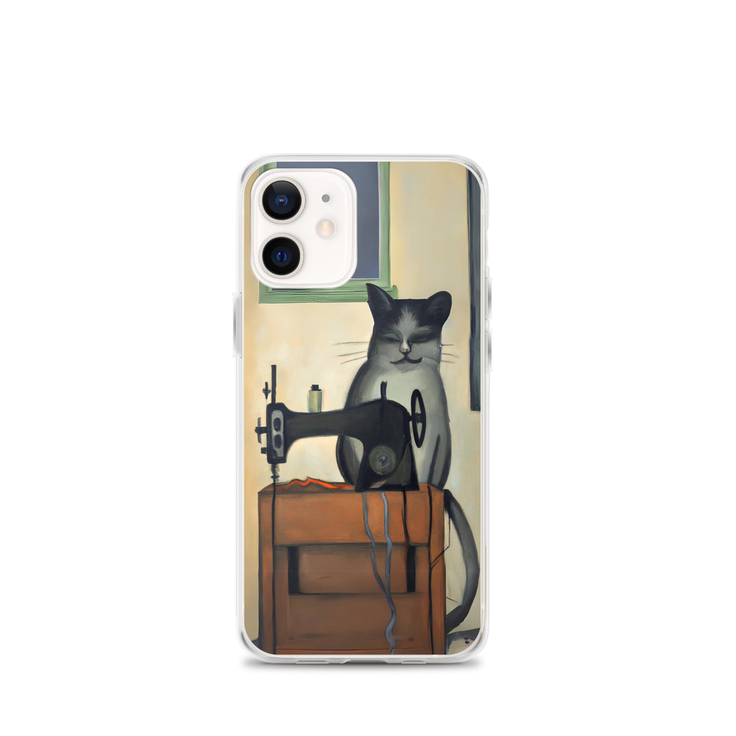 iPhone® "Sewing Cats" Clear Phone Case Design – The Perfect Gift for People who Love to Sew