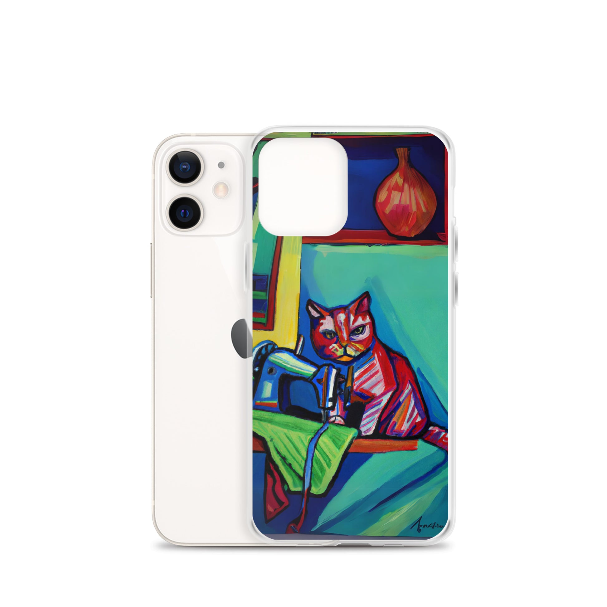 iPhone® "Sewing Cats" Clear Phone Case Design – The Perfect Gift for People who Love to Sew