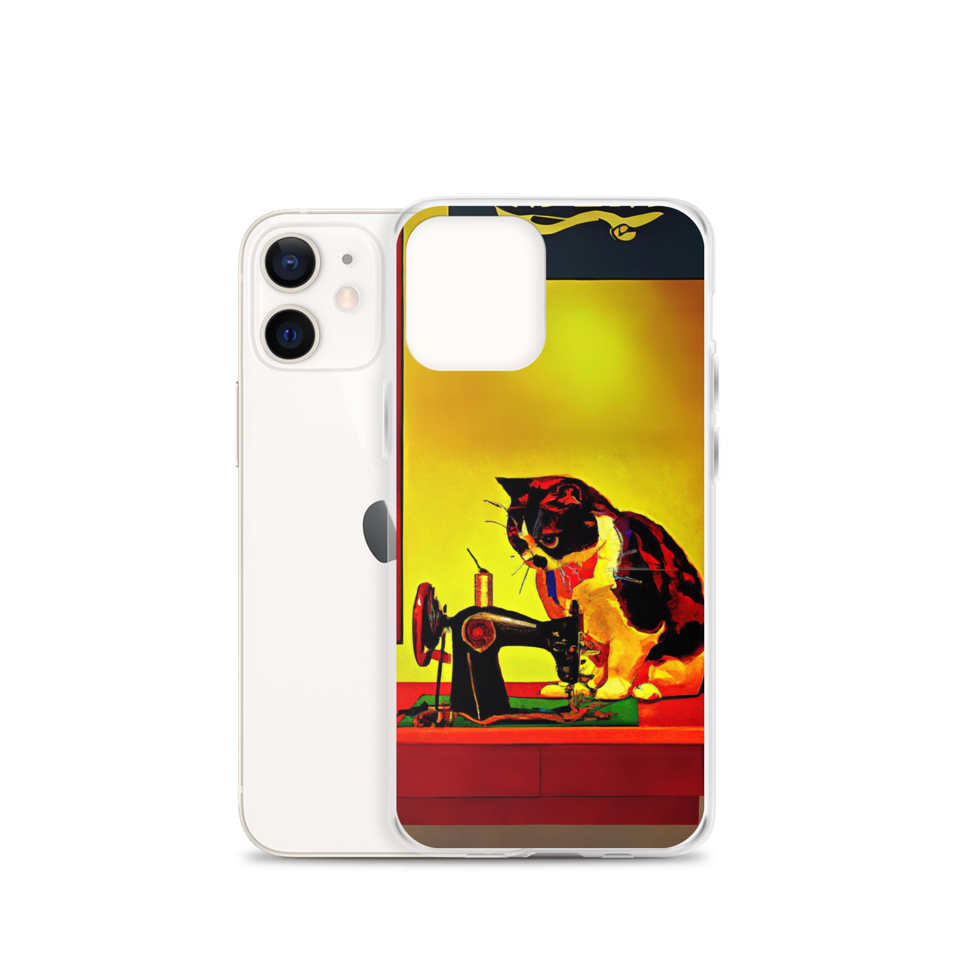 iPhone® "Sewing Cats" Clear Phone Case Design – The Perfect Gift for People who Love to Sew