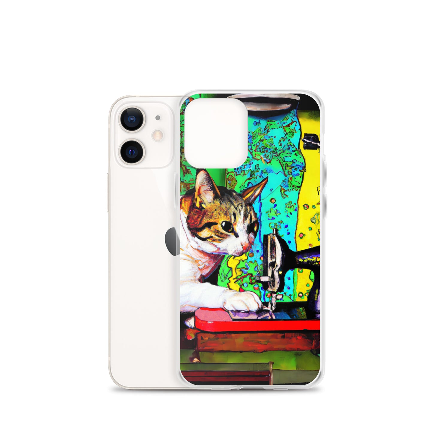 iPhone® "Sewing Cats" Clear Phone Case Design – The Perfect Gift for People who Love to Sew