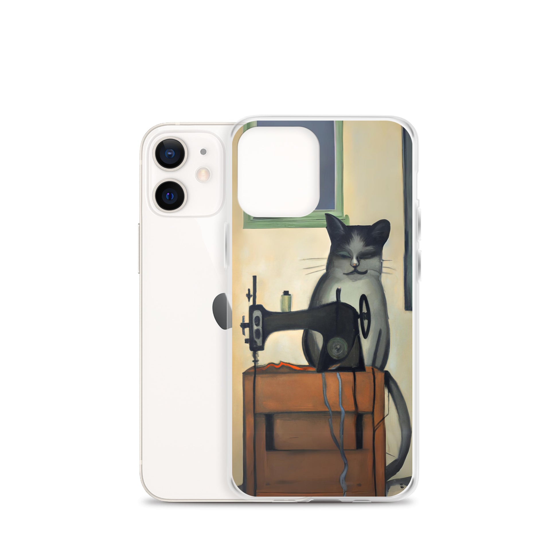 iPhone® "Sewing Cats" Clear Phone Case Design – The Perfect Gift for People who Love to Sew