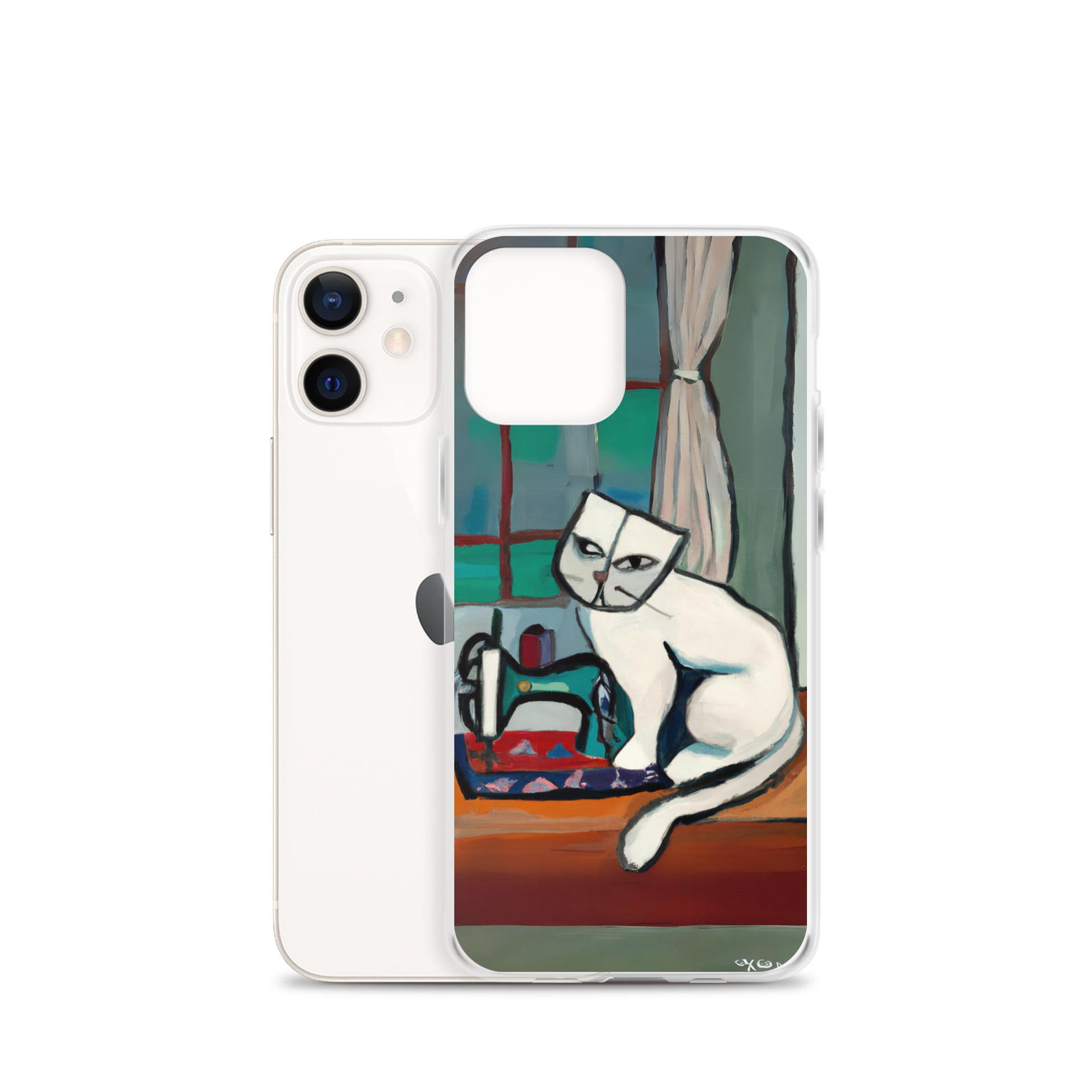 iPhone® "Sewing Cats" Clear Phone Case Design – The Perfect Gift for People who Love to Sew