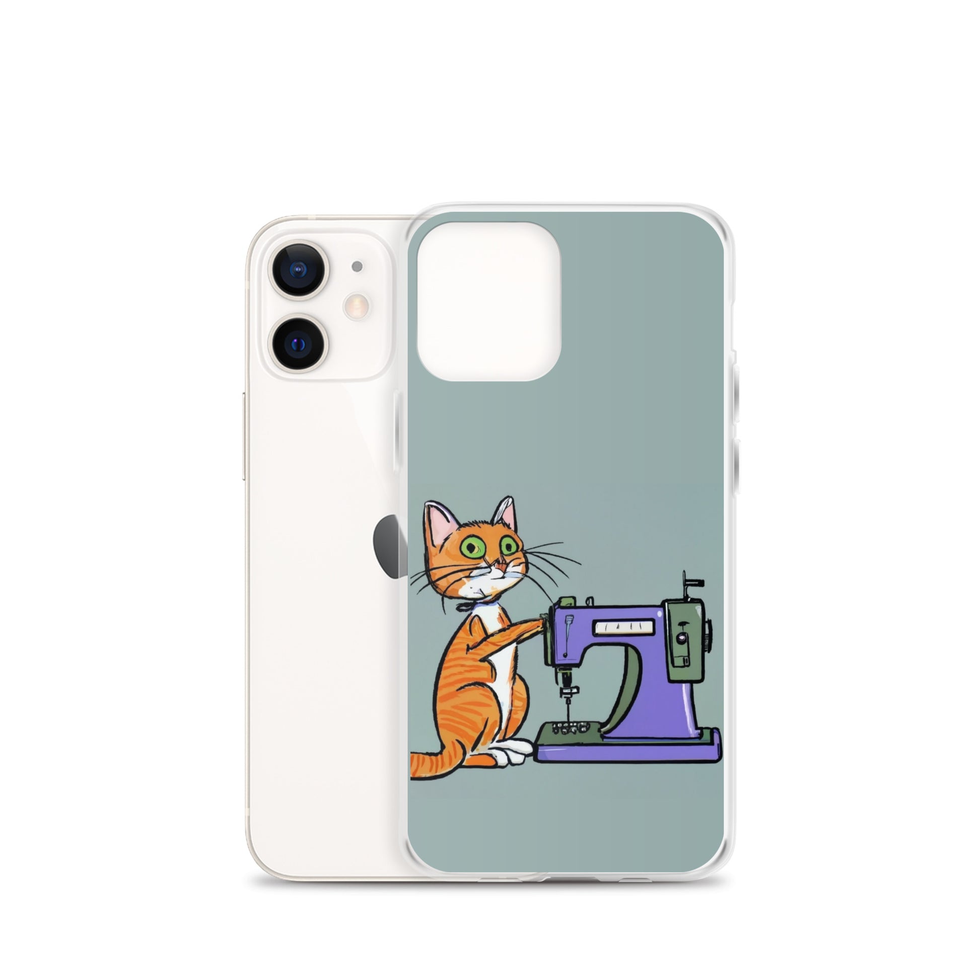 iPhone® "Sewing Cats" Clear Phone Case Design – The Perfect Gift for People who Love to Sew