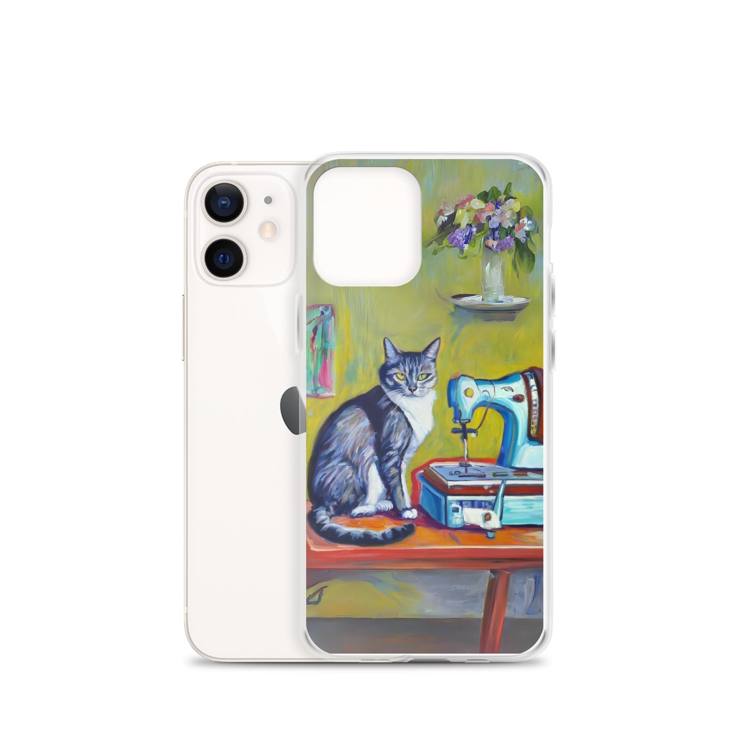 iPhone® "Sewing Cats" Clear Phone Case Design – The Perfect Gift for People who Love to Sew