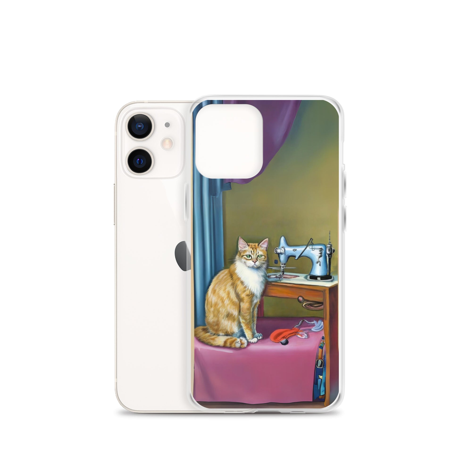 iPhone® "Sewing Cats" Clear Phone Case Design – The Perfect Gift for People who Love to Sew