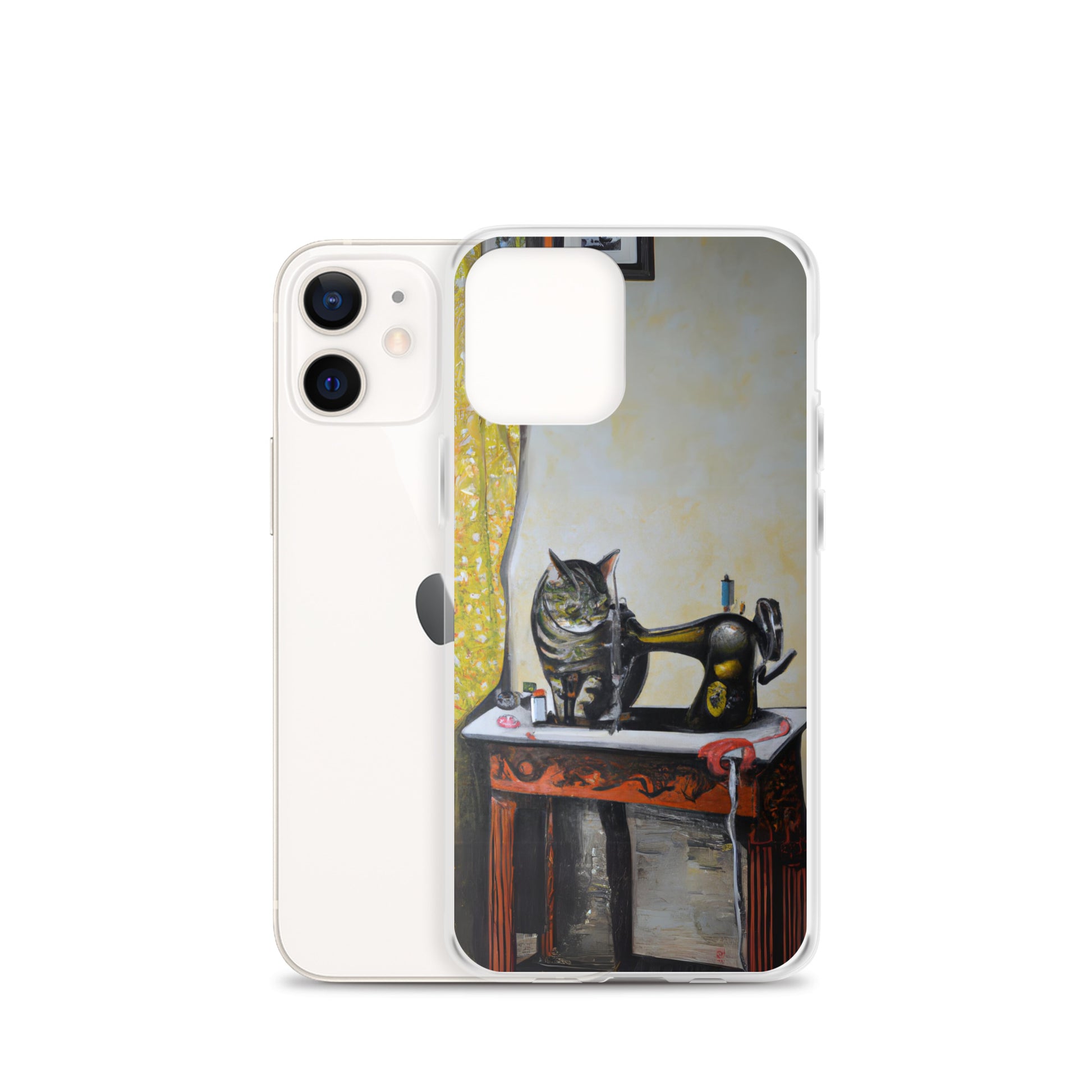 iPhone® "Sewing Cats" Clear Phone Case Design – The Perfect Gift for People who Love to Sew