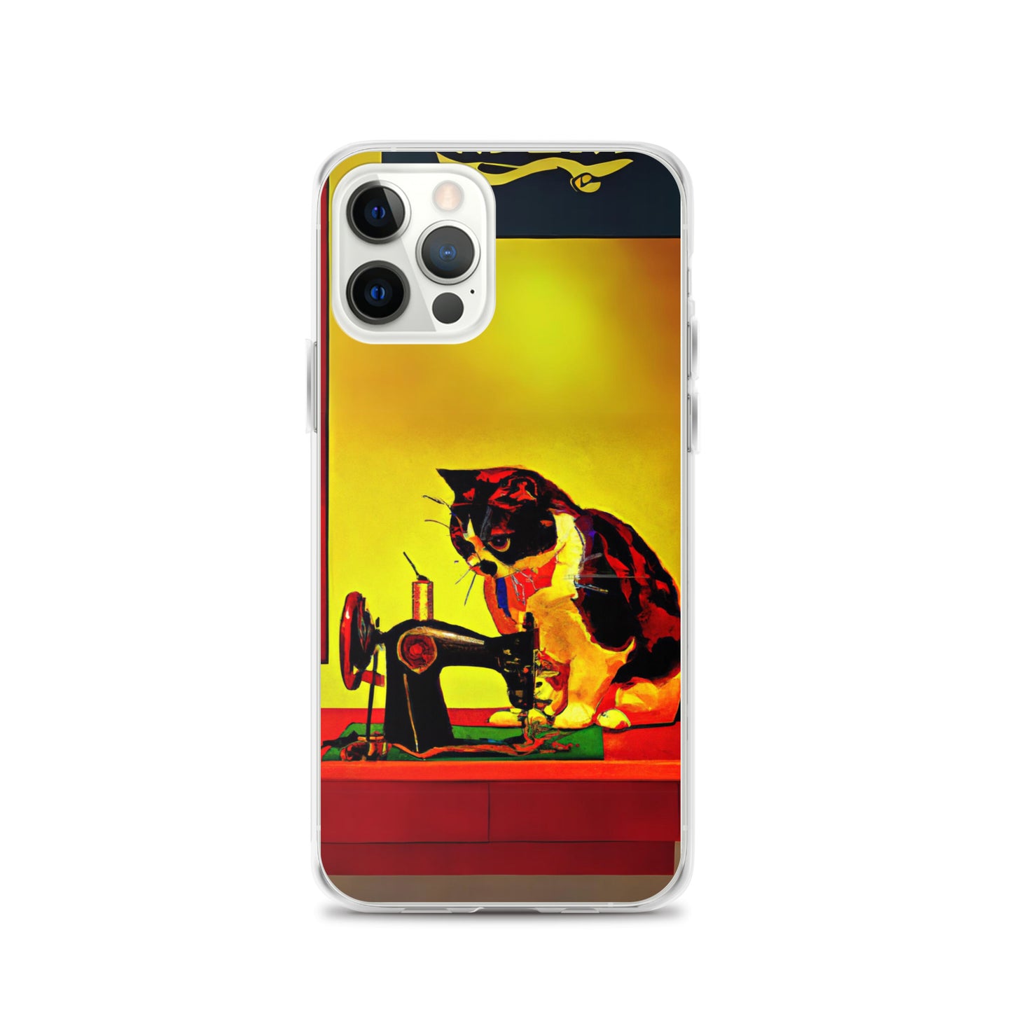 iPhone® "Sewing Cats" Clear Phone Case Design – The Perfect Gift for People who Love to Sew