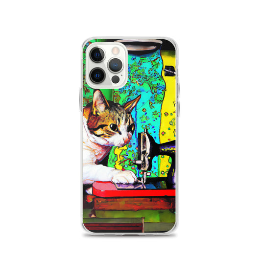 iPhone® "Sewing Cats" Clear Phone Case Design – The Perfect Gift for People who Love to Sew