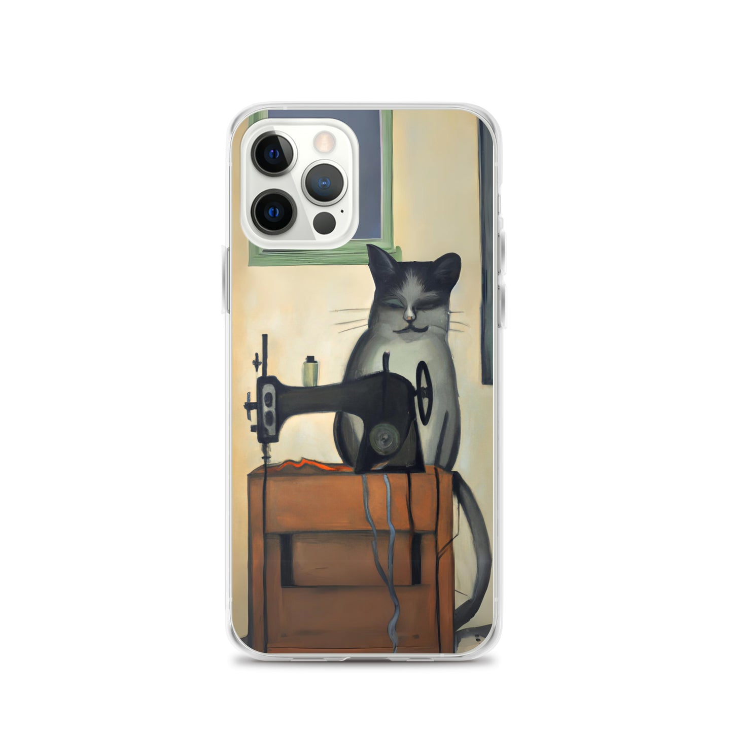 iPhone® "Sewing Cats" Clear Phone Case Design – The Perfect Gift for People who Love to Sew