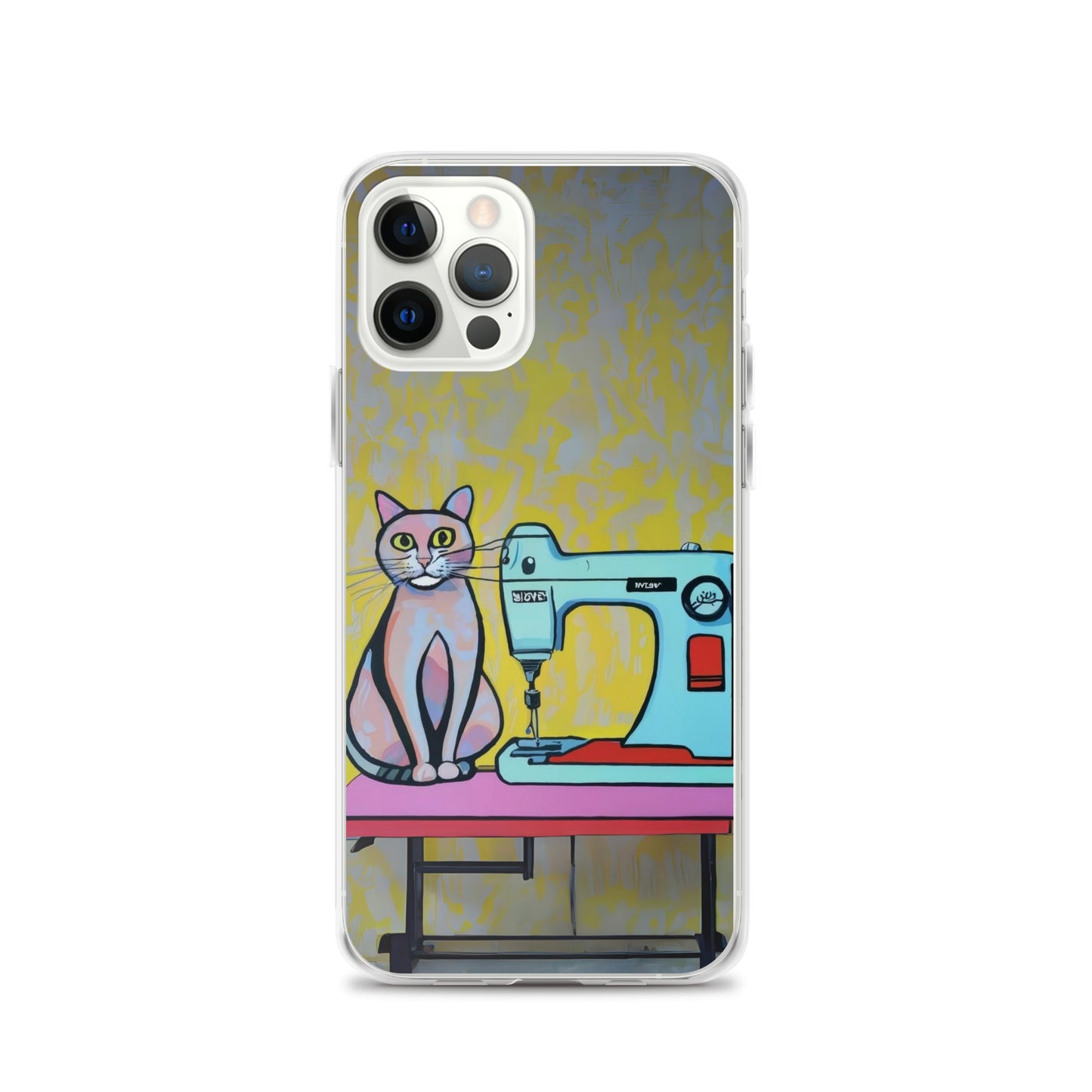 iPhone® "Sewing Cats" Clear Phone Case Design – The Perfect Gift for People who Love to Sew