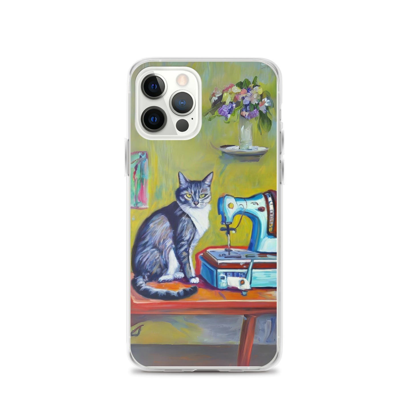 iPhone® "Sewing Cats" Clear Phone Case Design – The Perfect Gift for People who Love to Sew