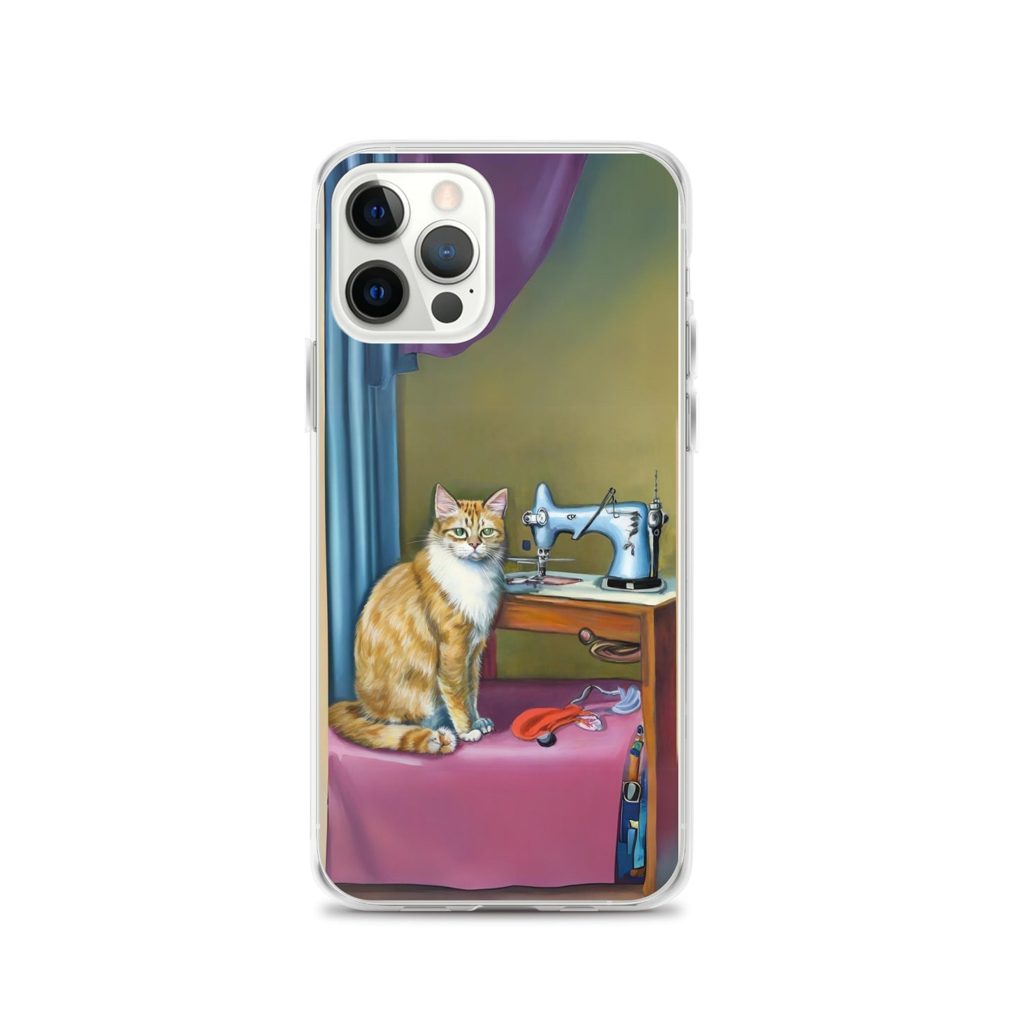 iPhone® "Sewing Cats" Clear Phone Case Design – The Perfect Gift for People who Love to Sew