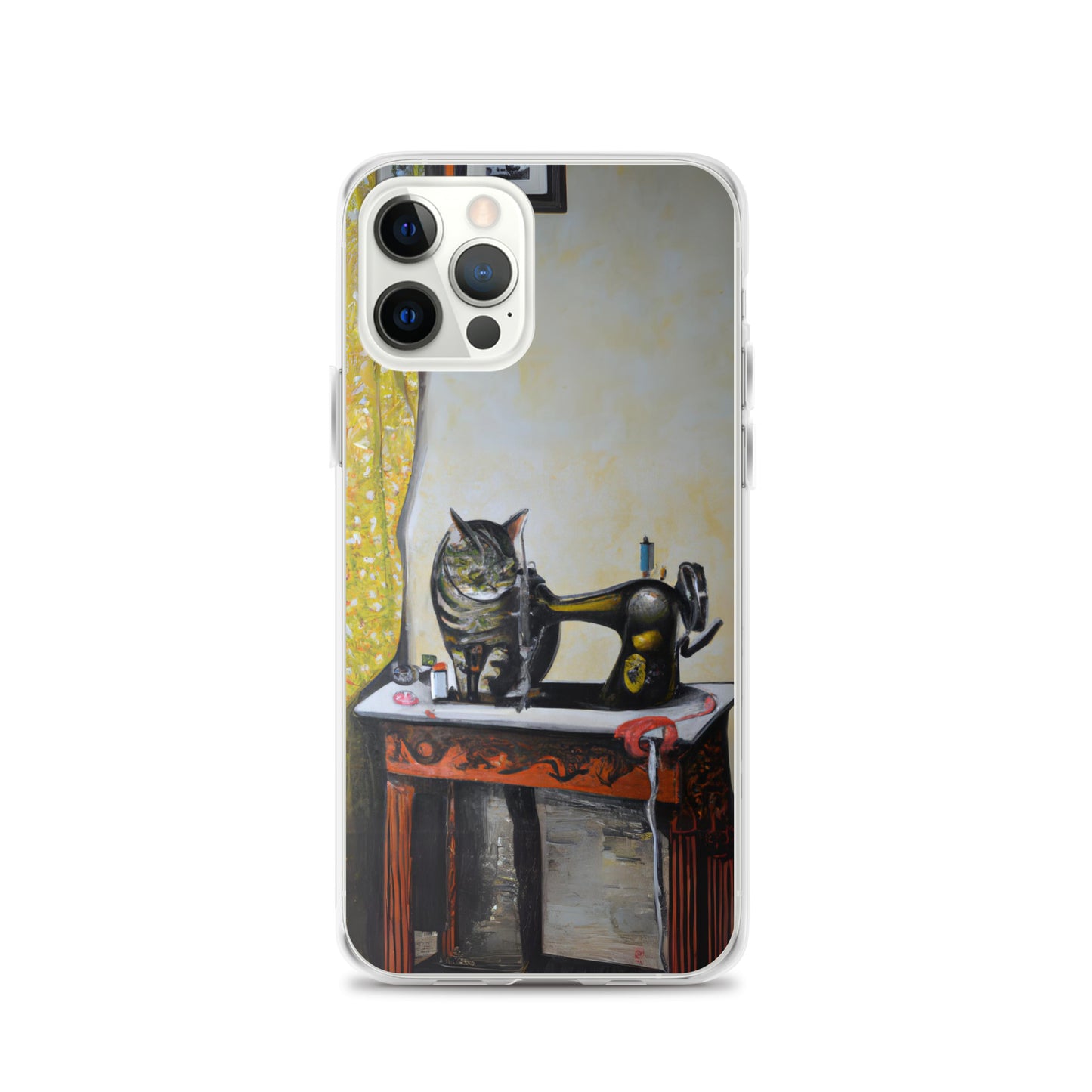 iPhone® "Sewing Cats" Clear Phone Case Design – The Perfect Gift for People who Love to Sew