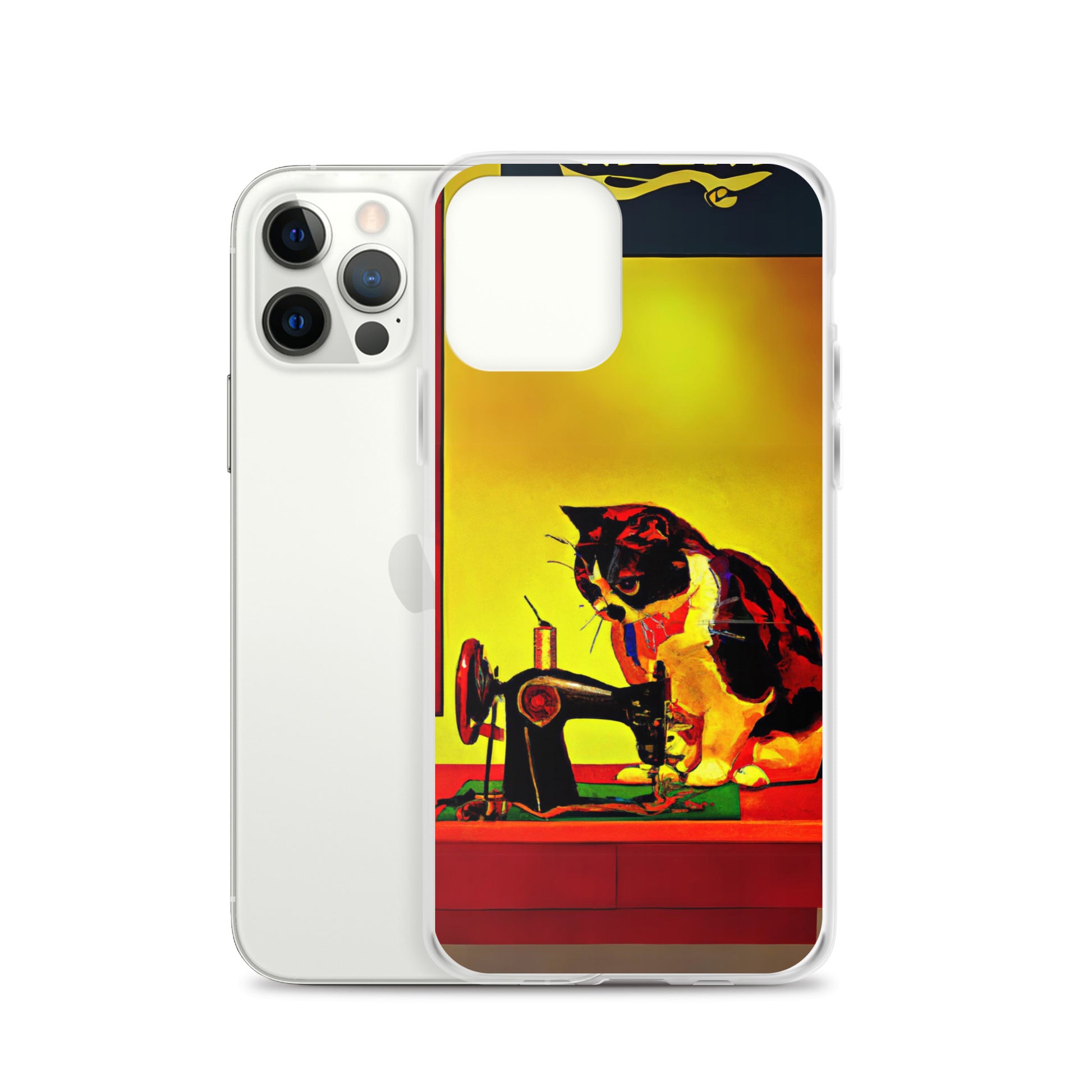 iPhone® "Sewing Cats" Clear Phone Case Design – The Perfect Gift for People who Love to Sew