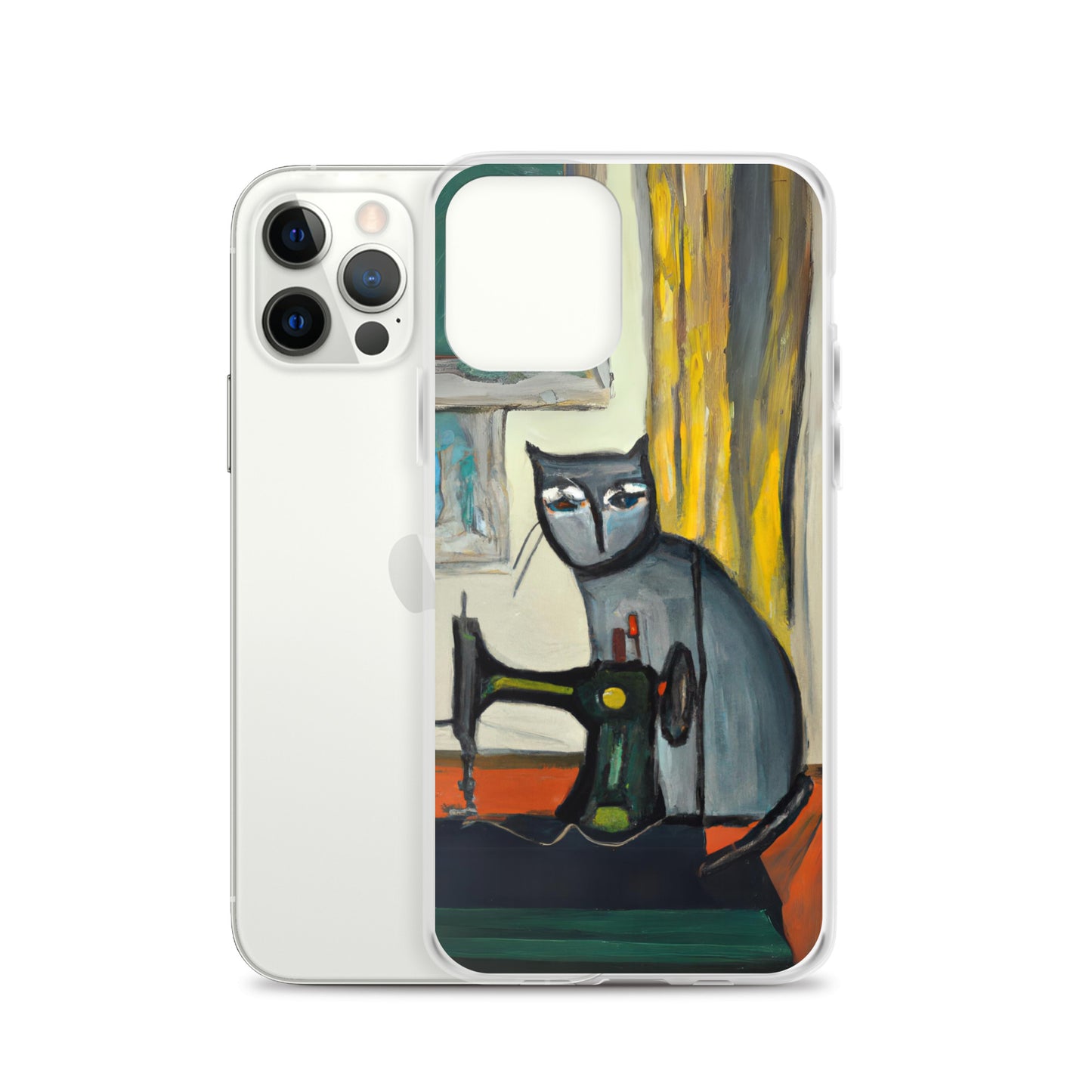 iPhone® "Sewing Cats" Clear Phone Case Design – The Perfect Gift for People who Love to Sew