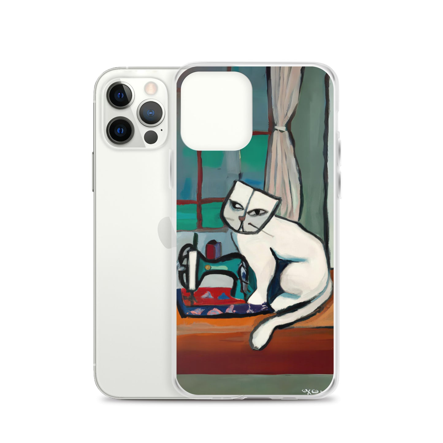 iPhone® "Sewing Cats" Clear Phone Case Design – The Perfect Gift for People who Love to Sew