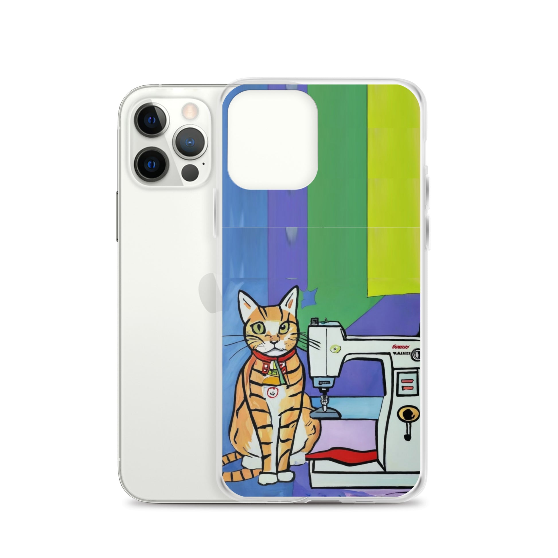 iPhone® "Sewing Cats" Clear Phone Case Design – The Perfect Gift for People who Love to Sew