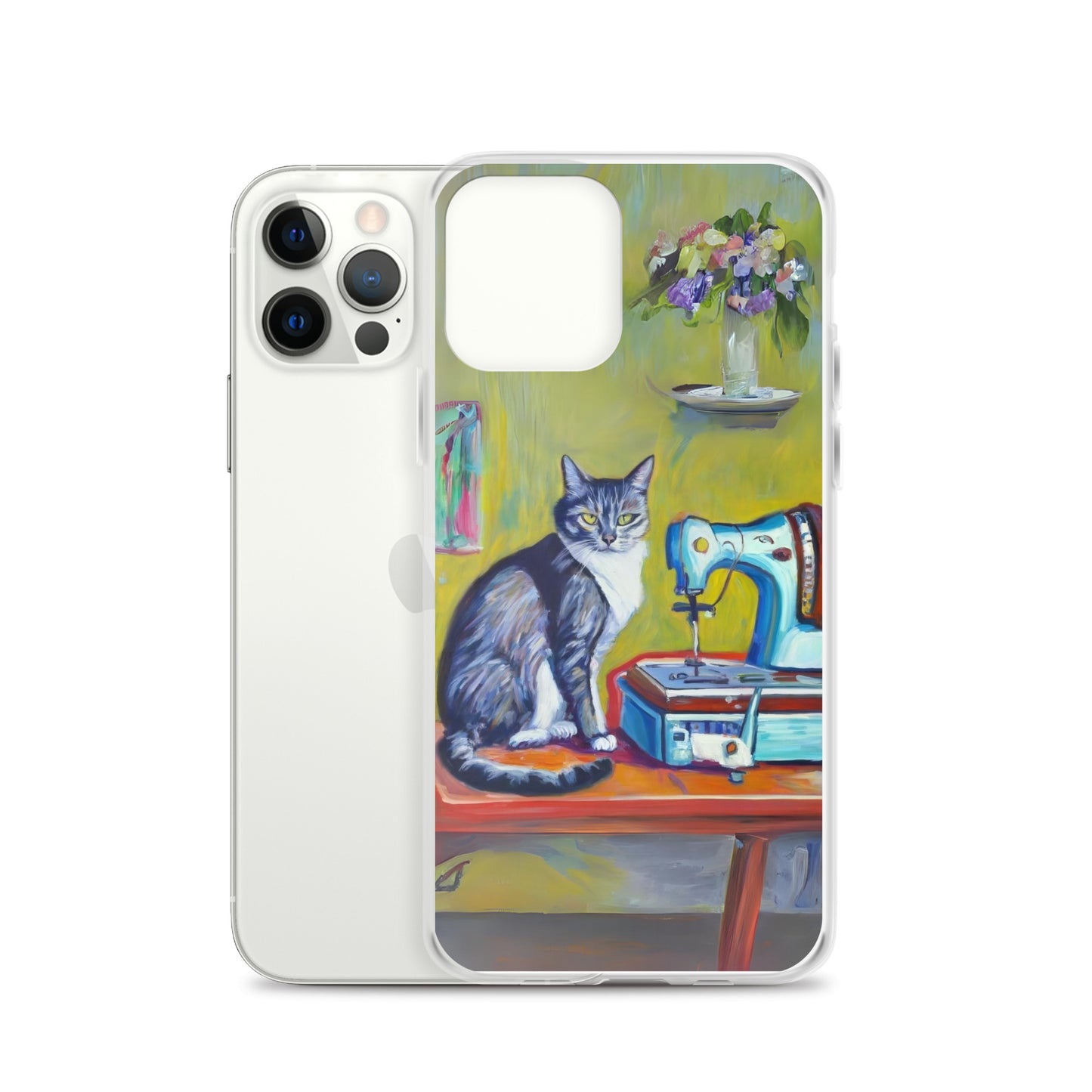 iPhone® "Sewing Cats" Clear Phone Case Design – The Perfect Gift for People who Love to Sew