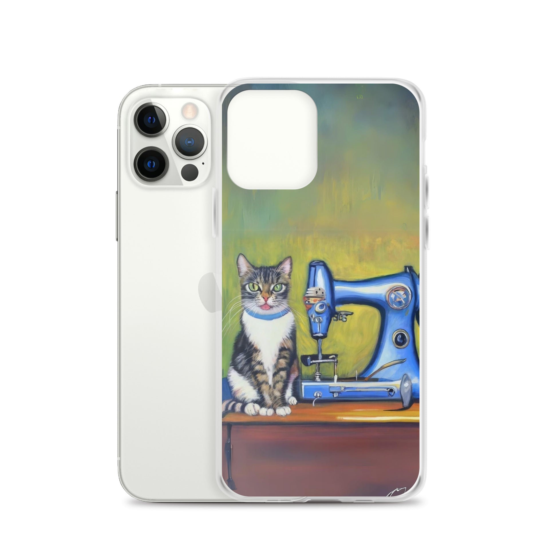 iPhone® "Sewing Cats" Clear Phone Case Design – The Perfect Gift for People who Love to Sew