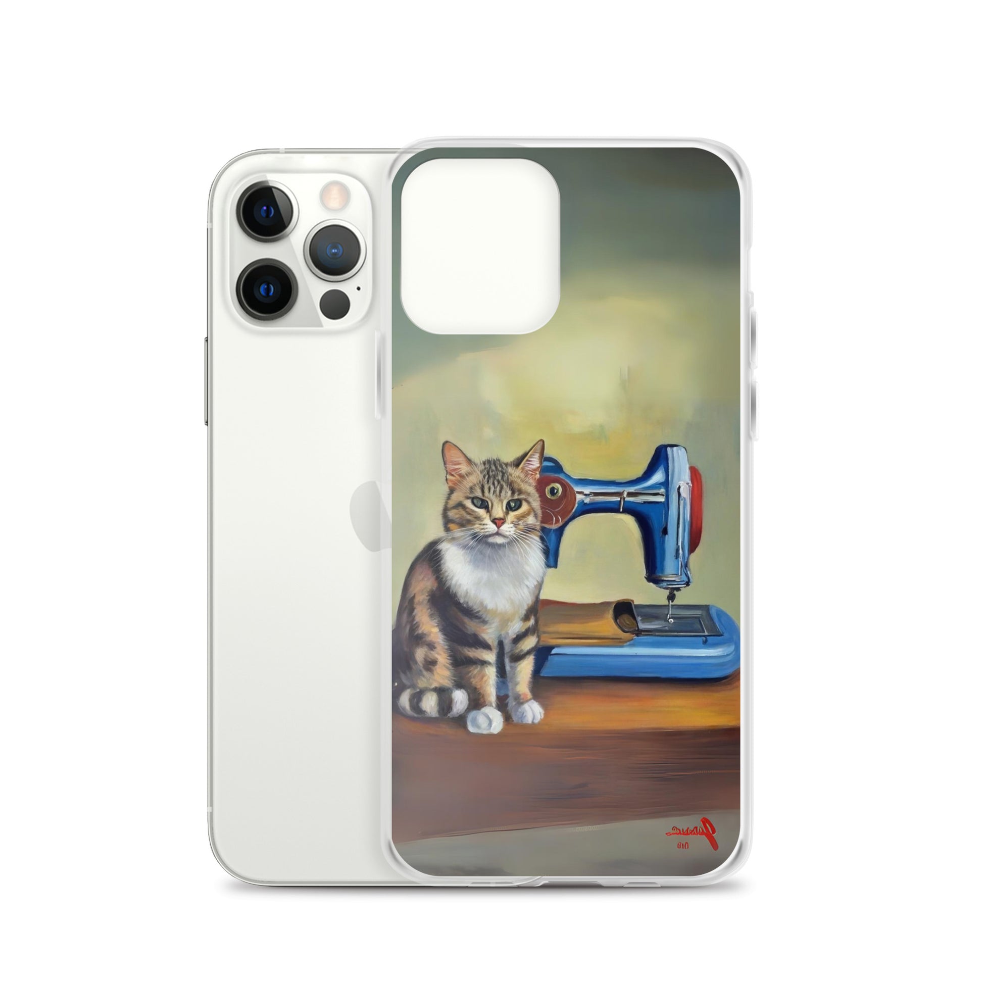 iPhone® "Sewing Cats" Clear Phone Case Design – The Perfect Gift for People who Love to Sew