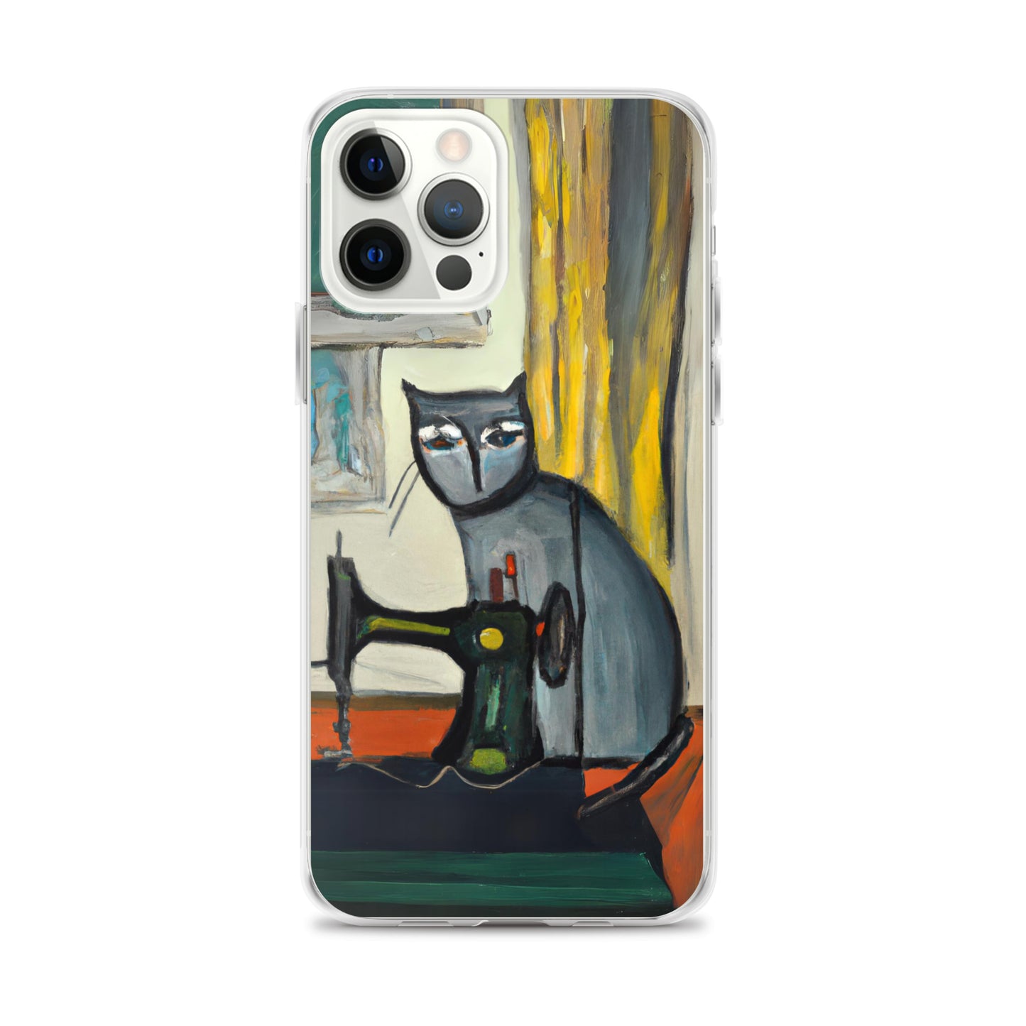 iPhone® "Sewing Cats" Clear Phone Case Design – The Perfect Gift for People who Love to Sew