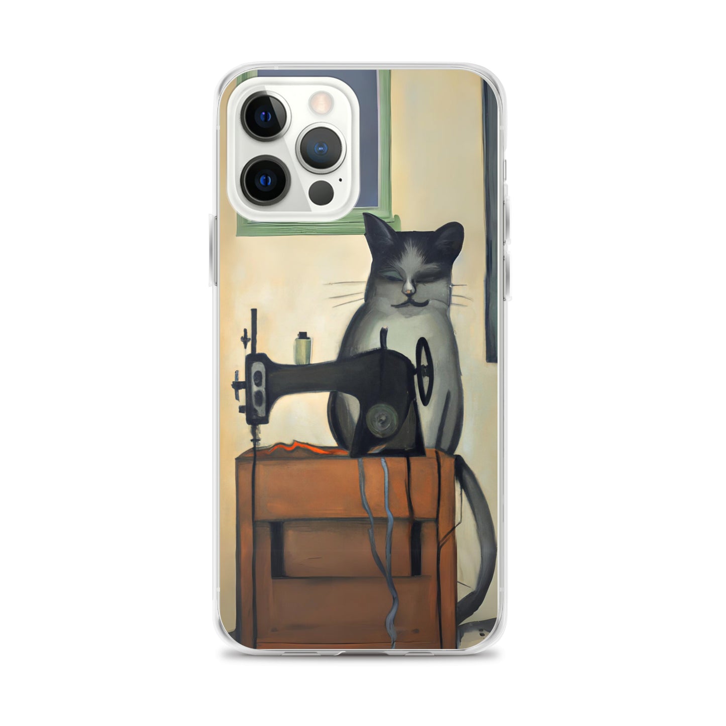 iPhone® "Sewing Cats" Clear Phone Case Design – The Perfect Gift for People who Love to Sew