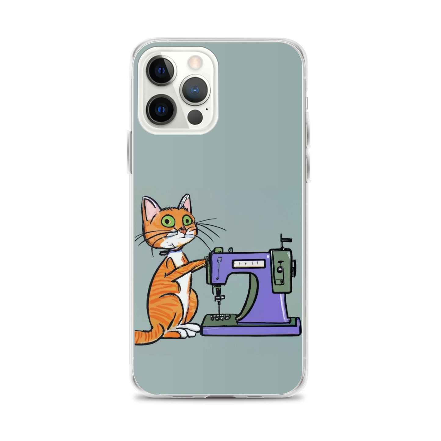 iPhone® "Sewing Cats" Clear Phone Case Design – The Perfect Gift for People who Love to Sew