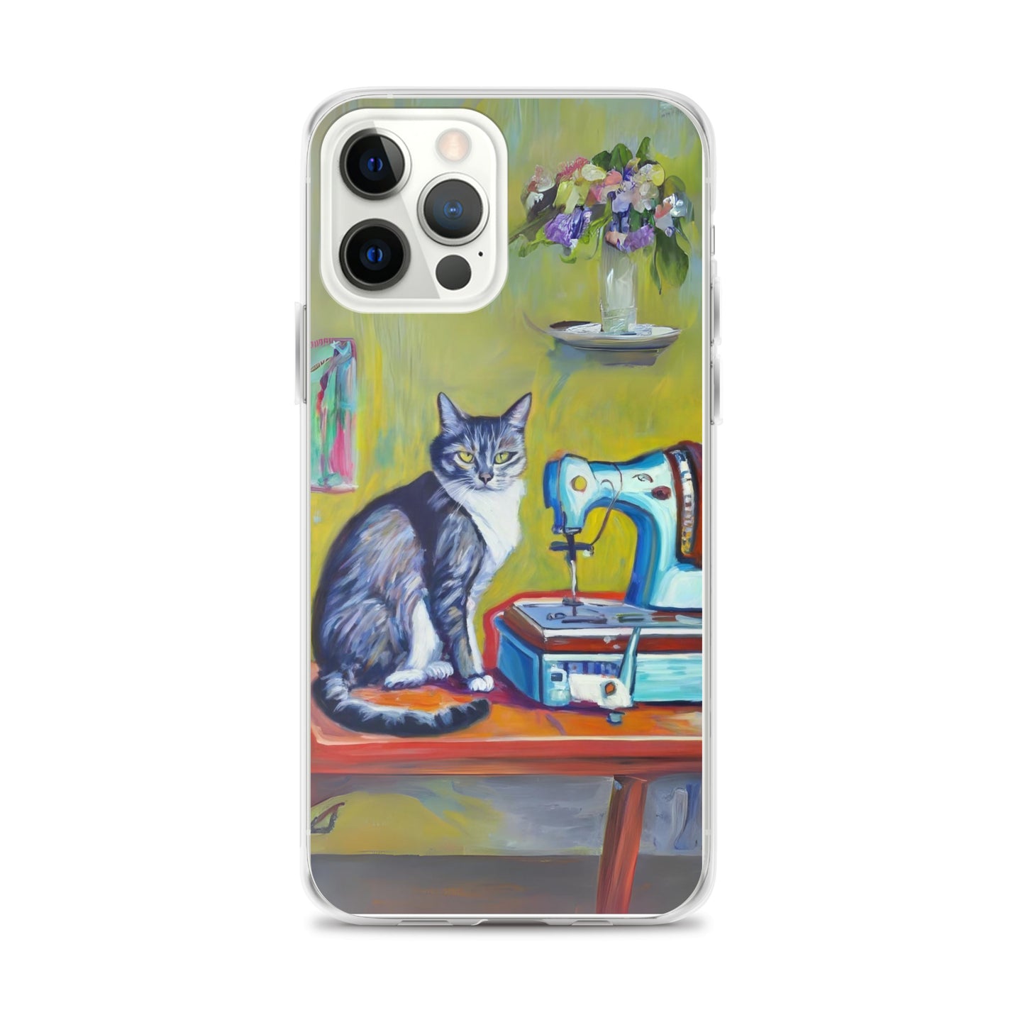 iPhone® "Sewing Cats" Clear Phone Case Design – The Perfect Gift for People who Love to Sew