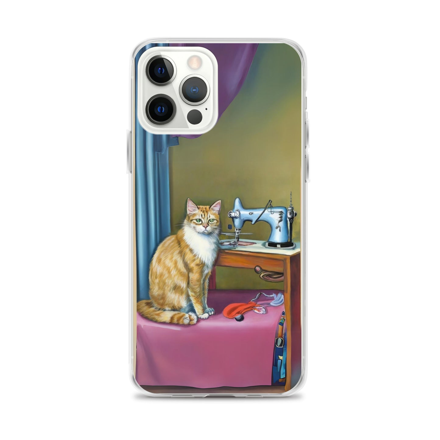 iPhone® "Sewing Cats" Clear Phone Case Design – The Perfect Gift for People who Love to Sew