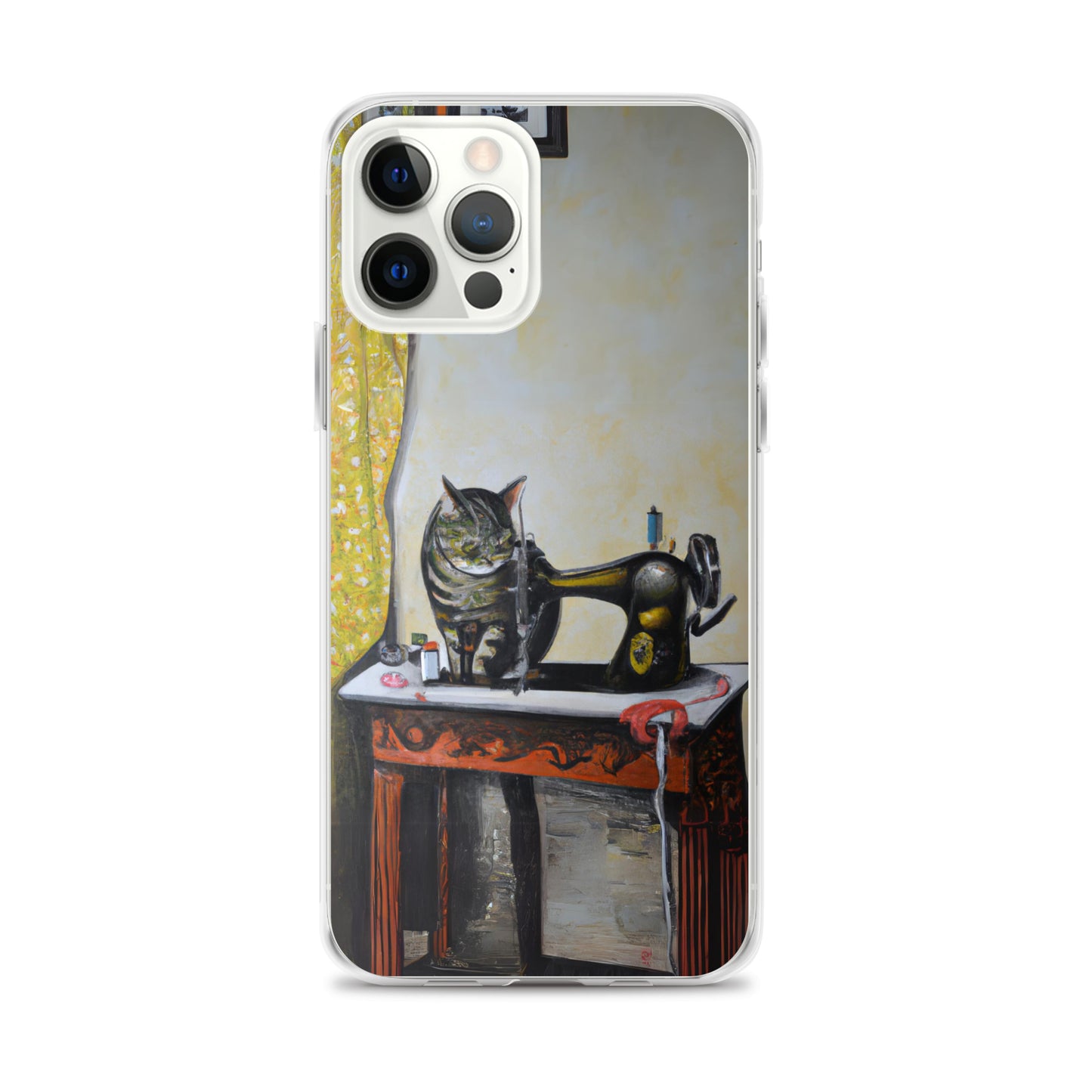 iPhone® "Sewing Cats" Clear Phone Case Design – The Perfect Gift for People who Love to Sew