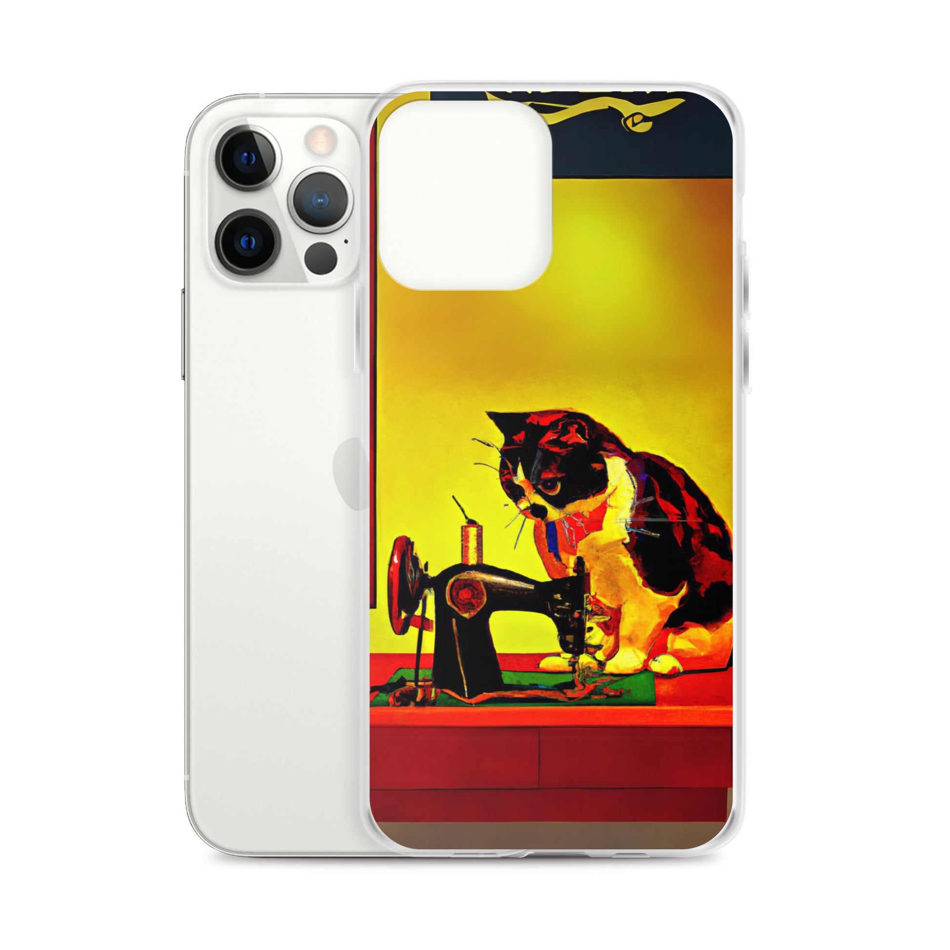 iPhone® "Sewing Cats" Clear Phone Case Design – The Perfect Gift for People who Love to Sew