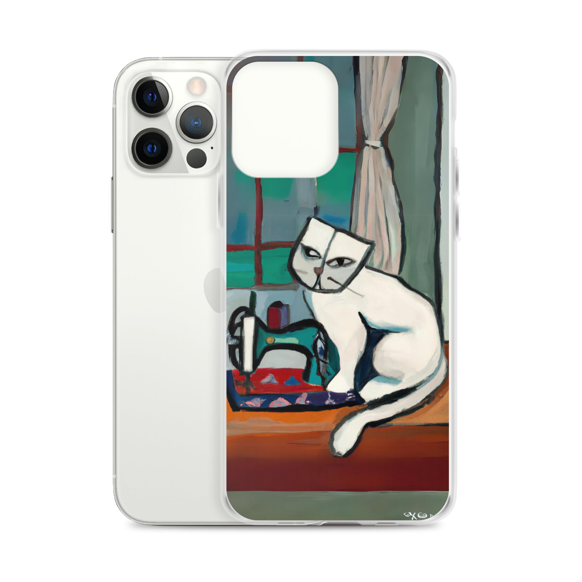 iPhone® "Sewing Cats" Clear Phone Case Design – The Perfect Gift for People who Love to Sew