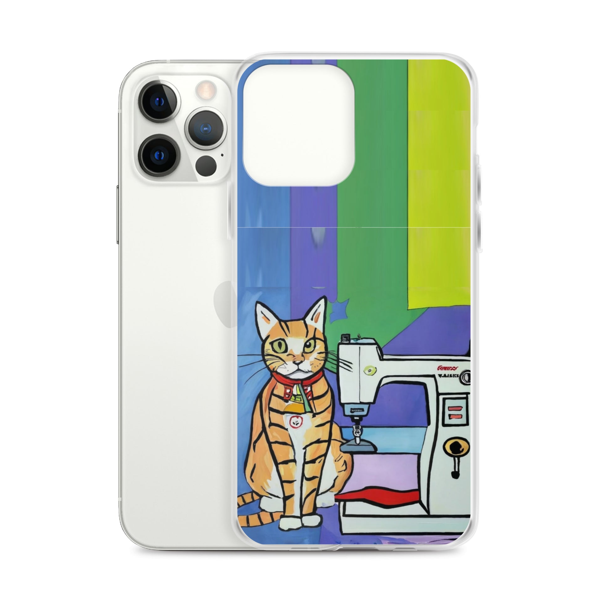 iPhone® "Sewing Cats" Clear Phone Case Design – The Perfect Gift for People who Love to Sew