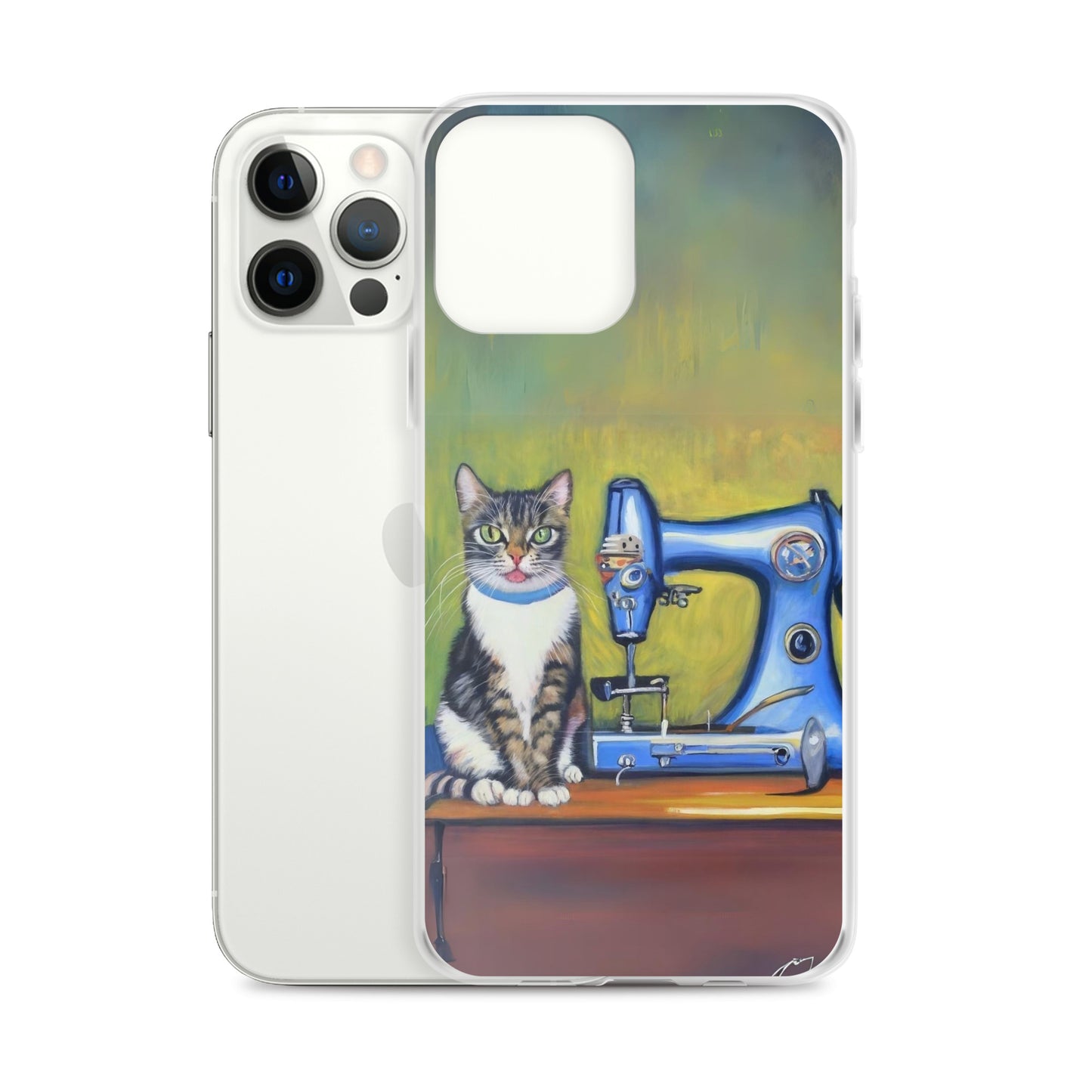 iPhone® "Sewing Cats" Clear Phone Case Design – The Perfect Gift for People who Love to Sew