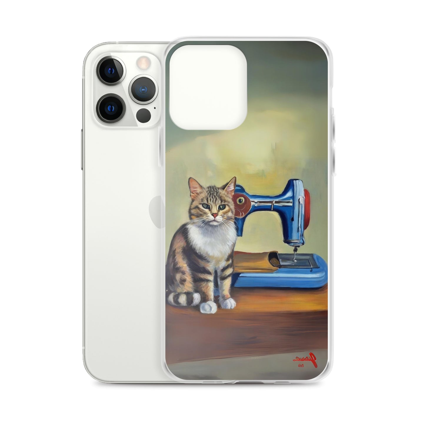 iPhone® "Sewing Cats" Clear Phone Case Design – The Perfect Gift for People who Love to Sew