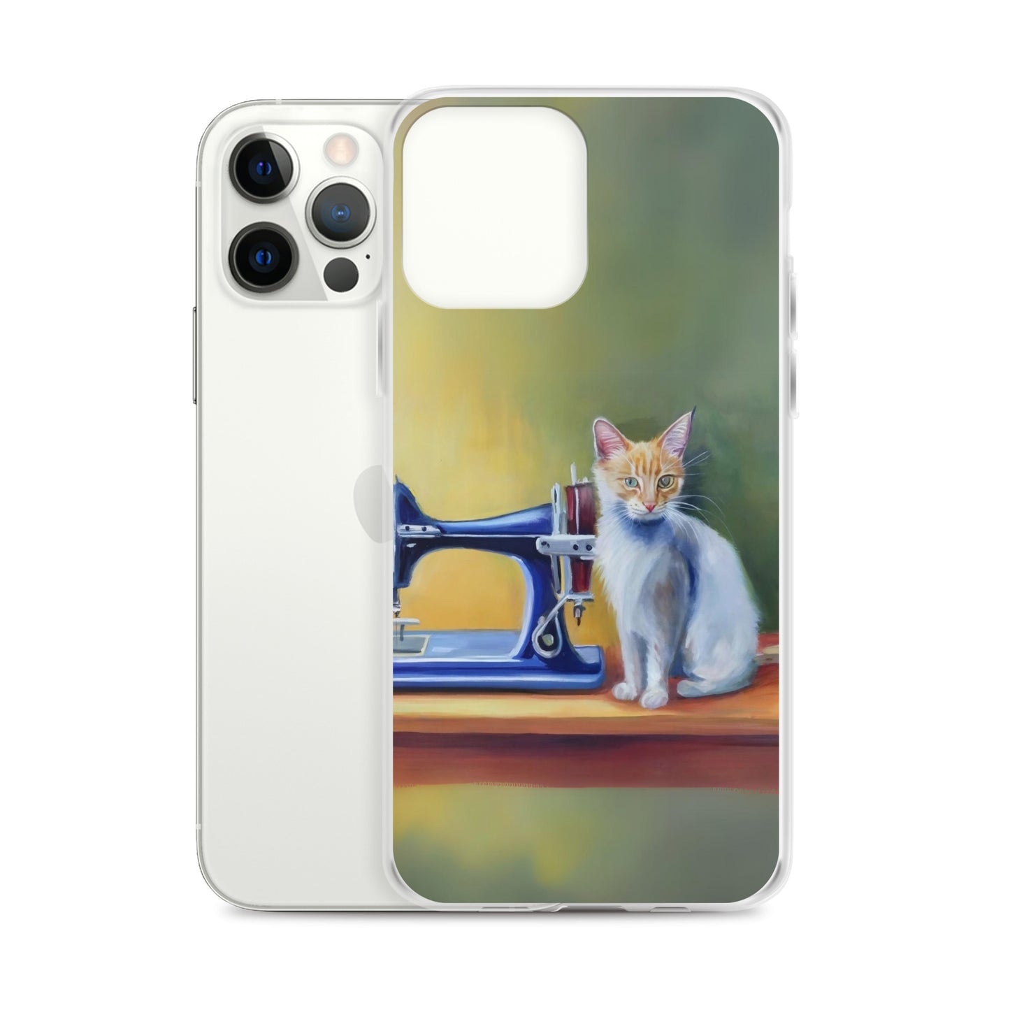 iPhone® "Sewing Cats" Clear Phone Case Design – The Perfect Gift for People who Love to Sew