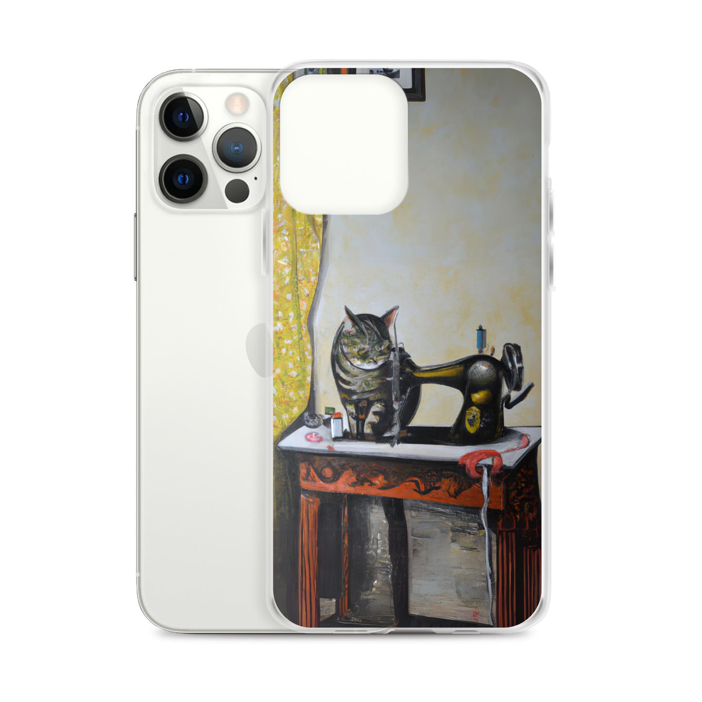 iPhone® "Sewing Cats" Clear Phone Case Design – The Perfect Gift for People who Love to Sew