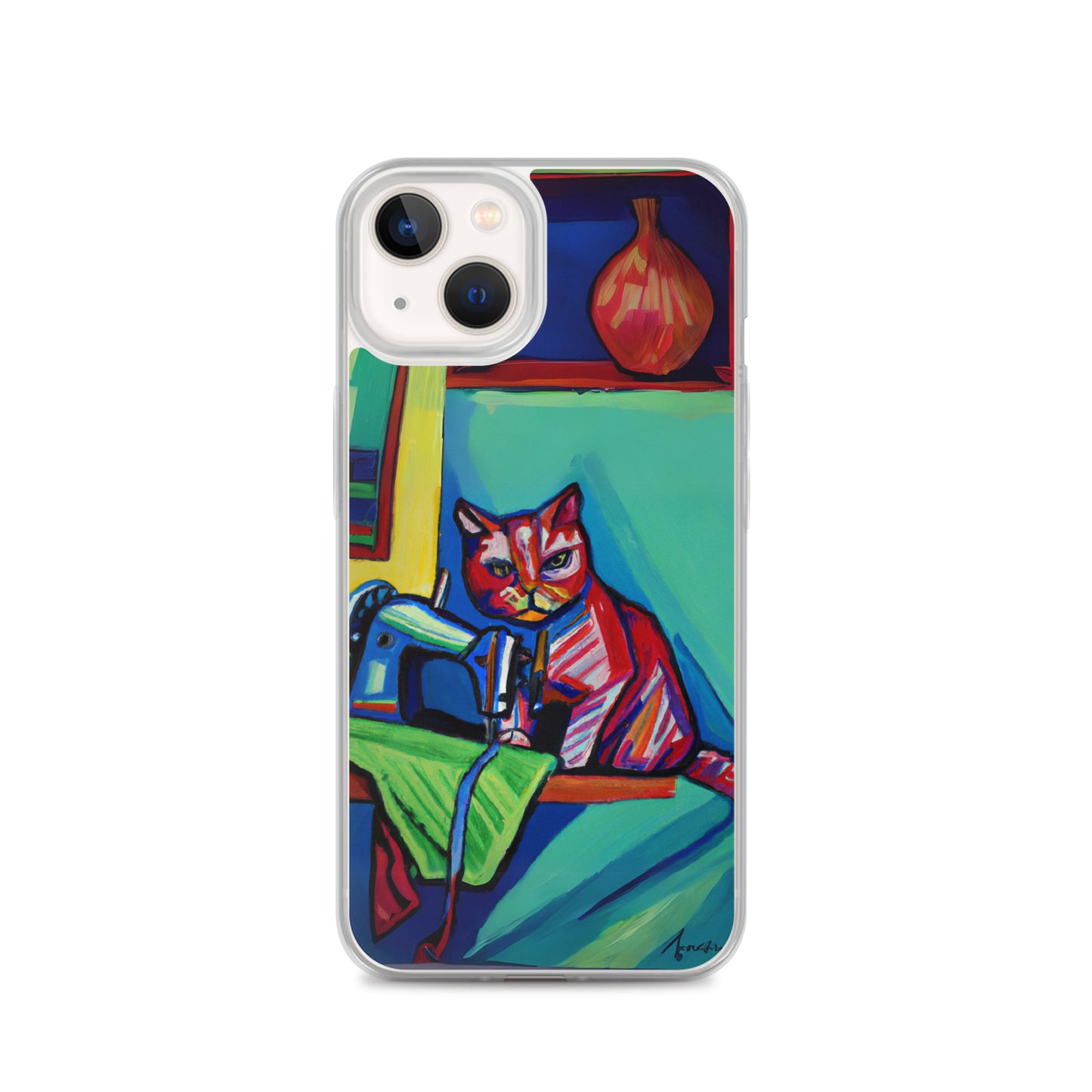 iPhone® "Sewing Cats" Clear Phone Case Design – The Perfect Gift for People who Love to Sew