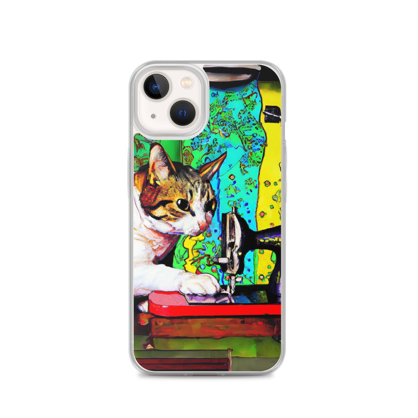 iPhone® "Sewing Cats" Clear Phone Case Design – The Perfect Gift for People who Love to Sew