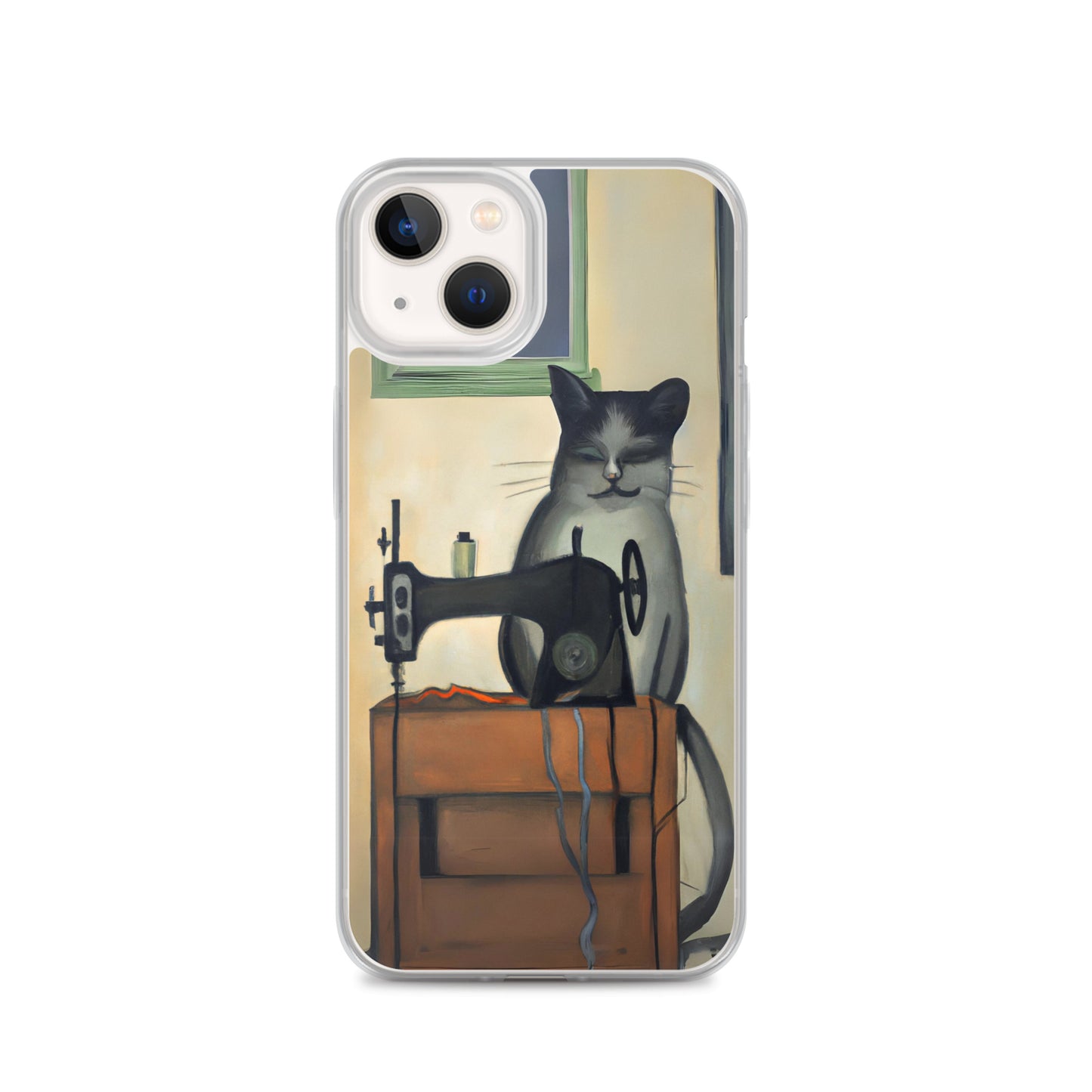 iPhone® "Sewing Cats" Clear Phone Case Design – The Perfect Gift for People who Love to Sew