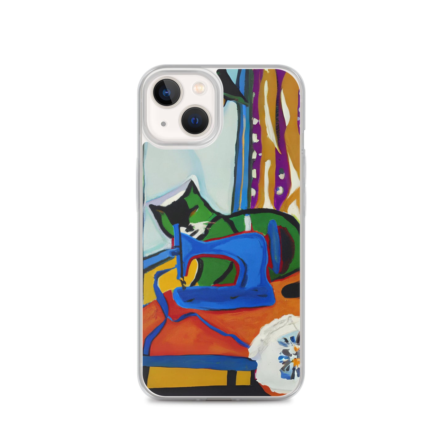 iPhone® "Sewing Cats" Clear Phone Case Design – The Perfect Gift for People who Love to Sew