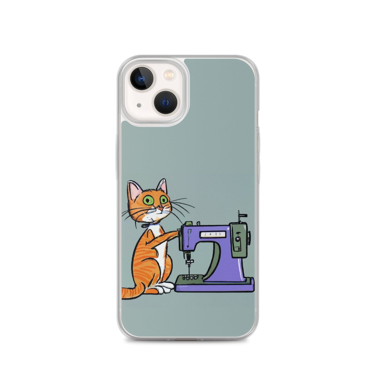 iPhone® "Sewing Cats" Clear Phone Case Design – The Perfect Gift for People who Love to Sew