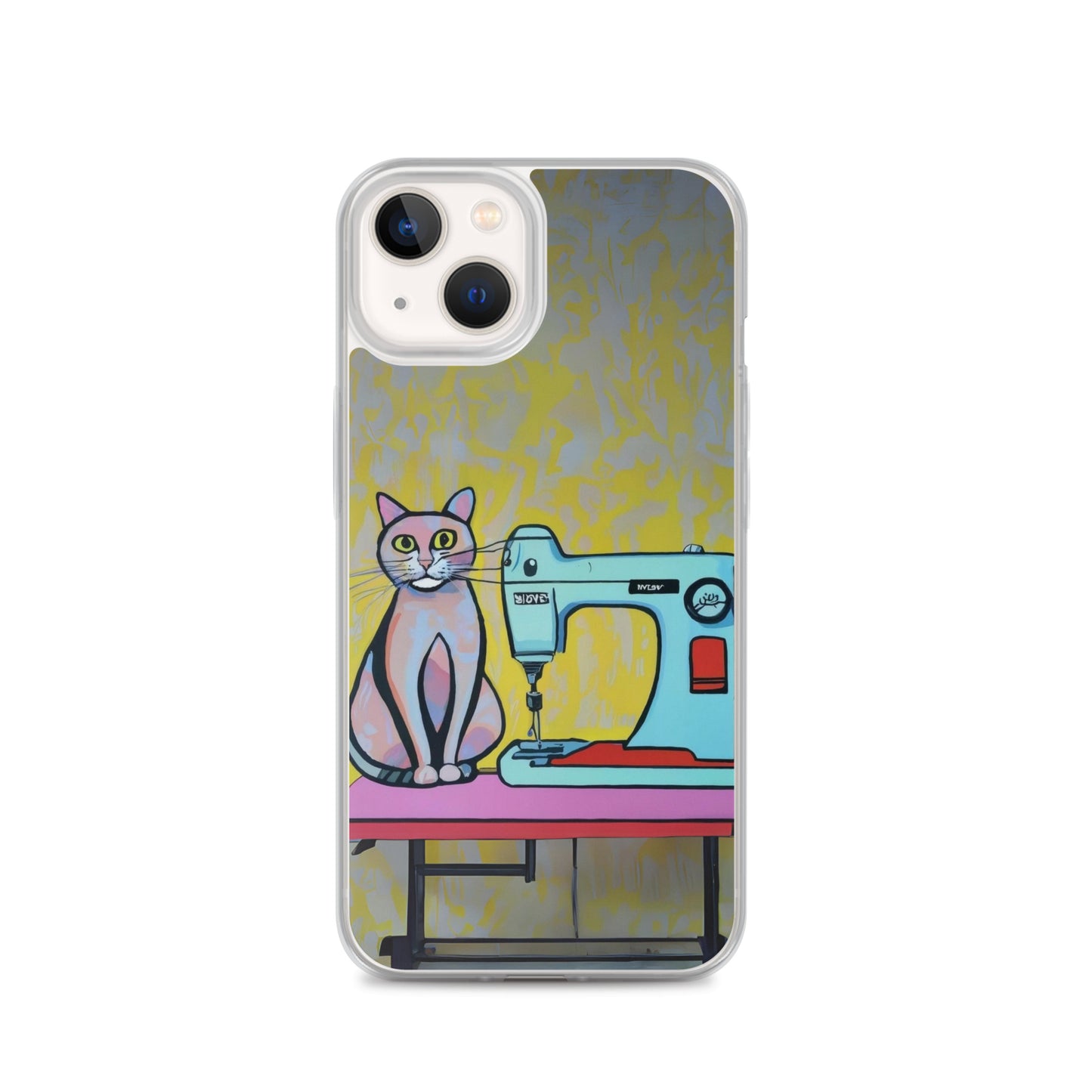 iPhone® "Sewing Cats" Clear Phone Case Design – The Perfect Gift for People who Love to Sew