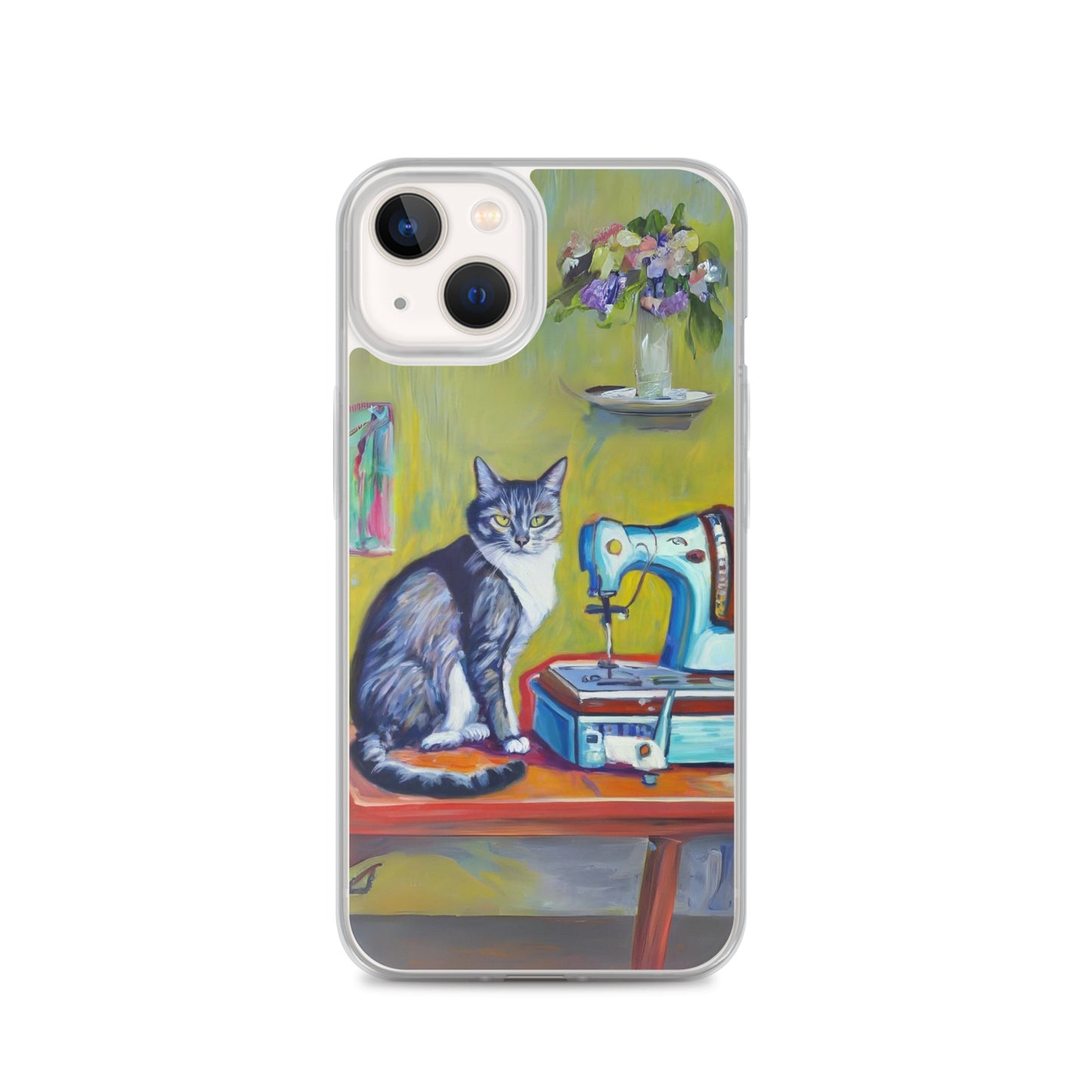 iPhone® "Sewing Cats" Clear Phone Case Design – The Perfect Gift for People who Love to Sew