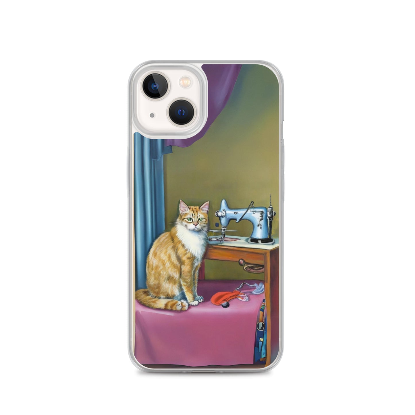 iPhone® "Sewing Cats" Clear Phone Case Design – The Perfect Gift for People who Love to Sew