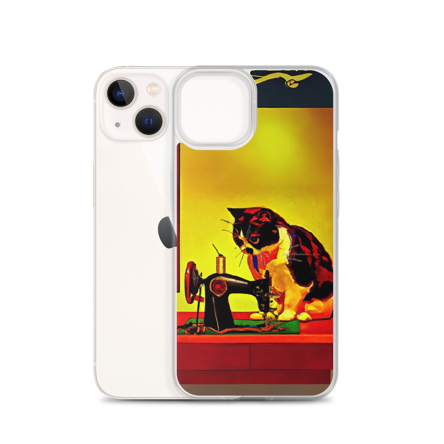 iPhone® "Sewing Cats" Clear Phone Case Design – The Perfect Gift for People who Love to Sew